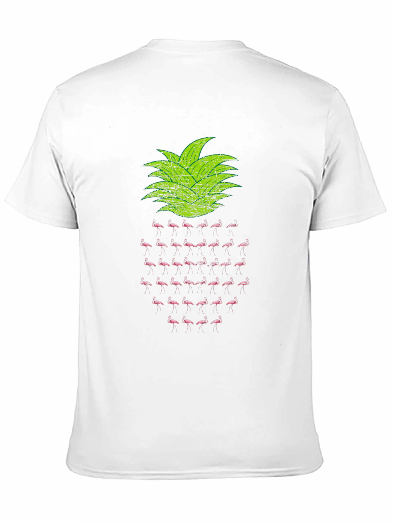 Flamingo Pineapple Graphic T-Shirt - Tropical Design