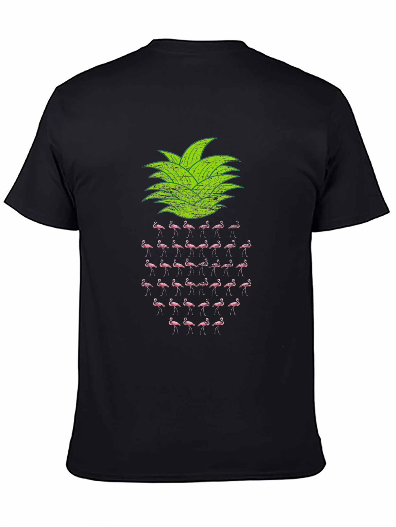 Flamingo Pineapple Graphic T-Shirt - Tropical Design