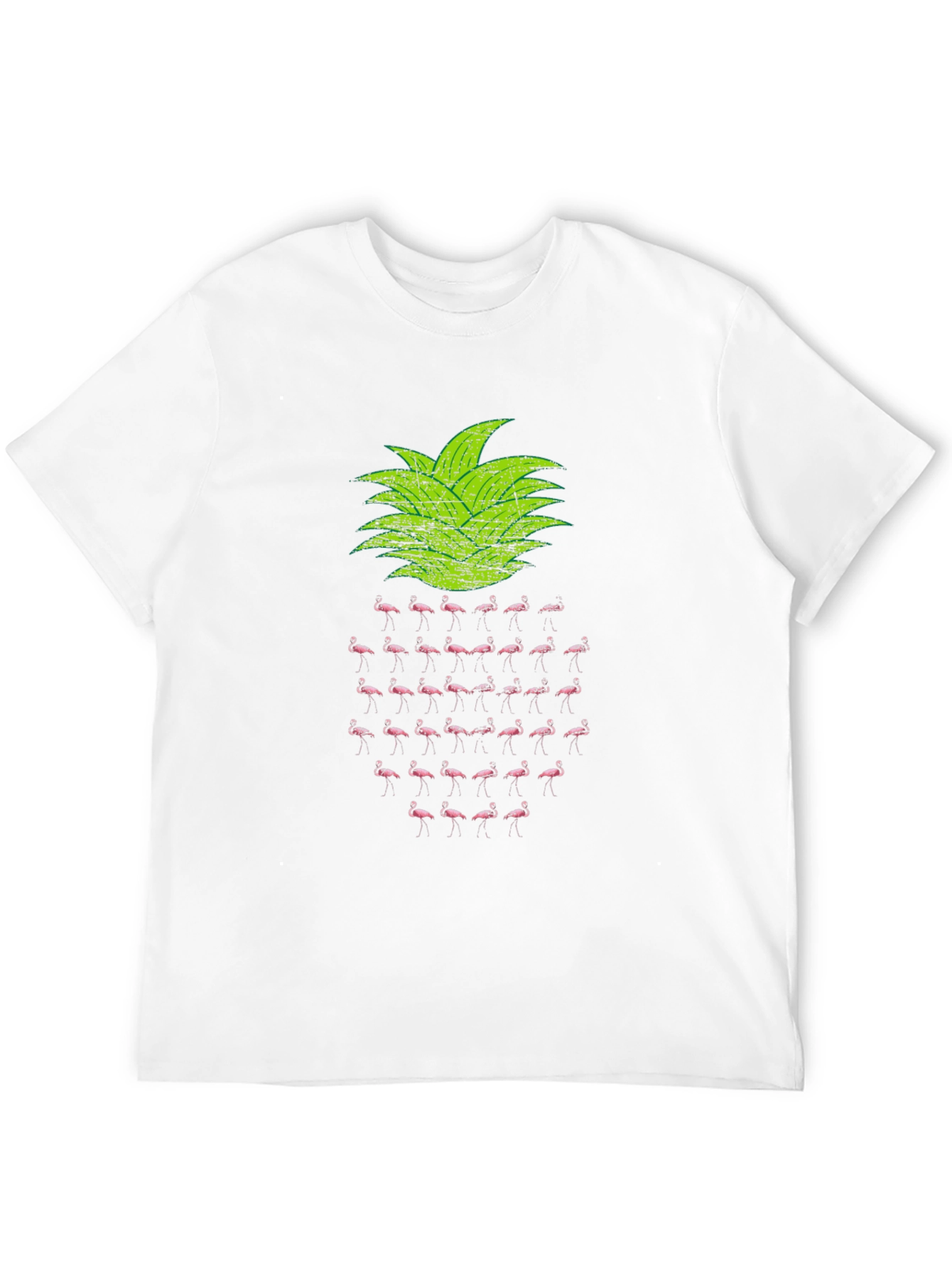 Flamingo Pineapple Graphic T-Shirt - Tropical Design