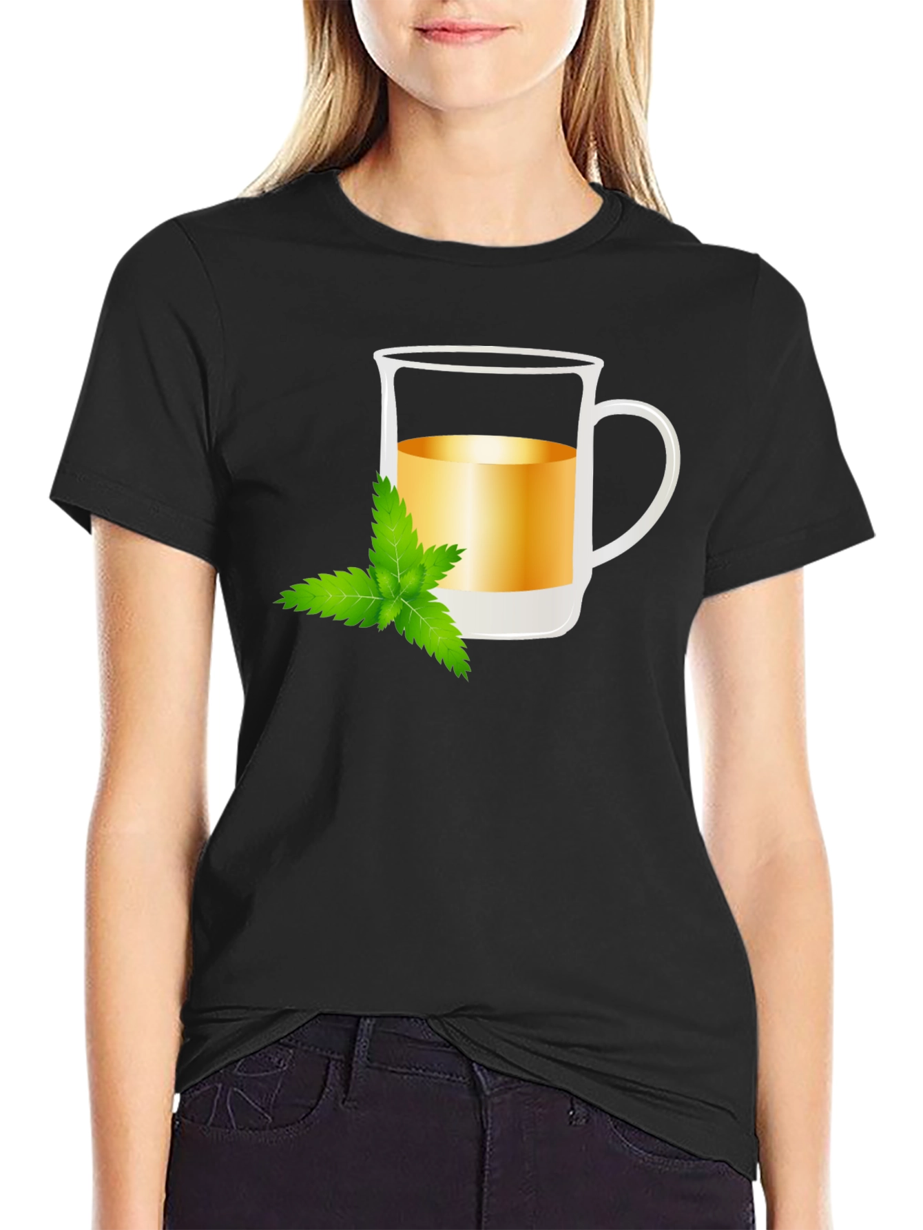 Mint Tea Graphic Tee - Refreshing Style