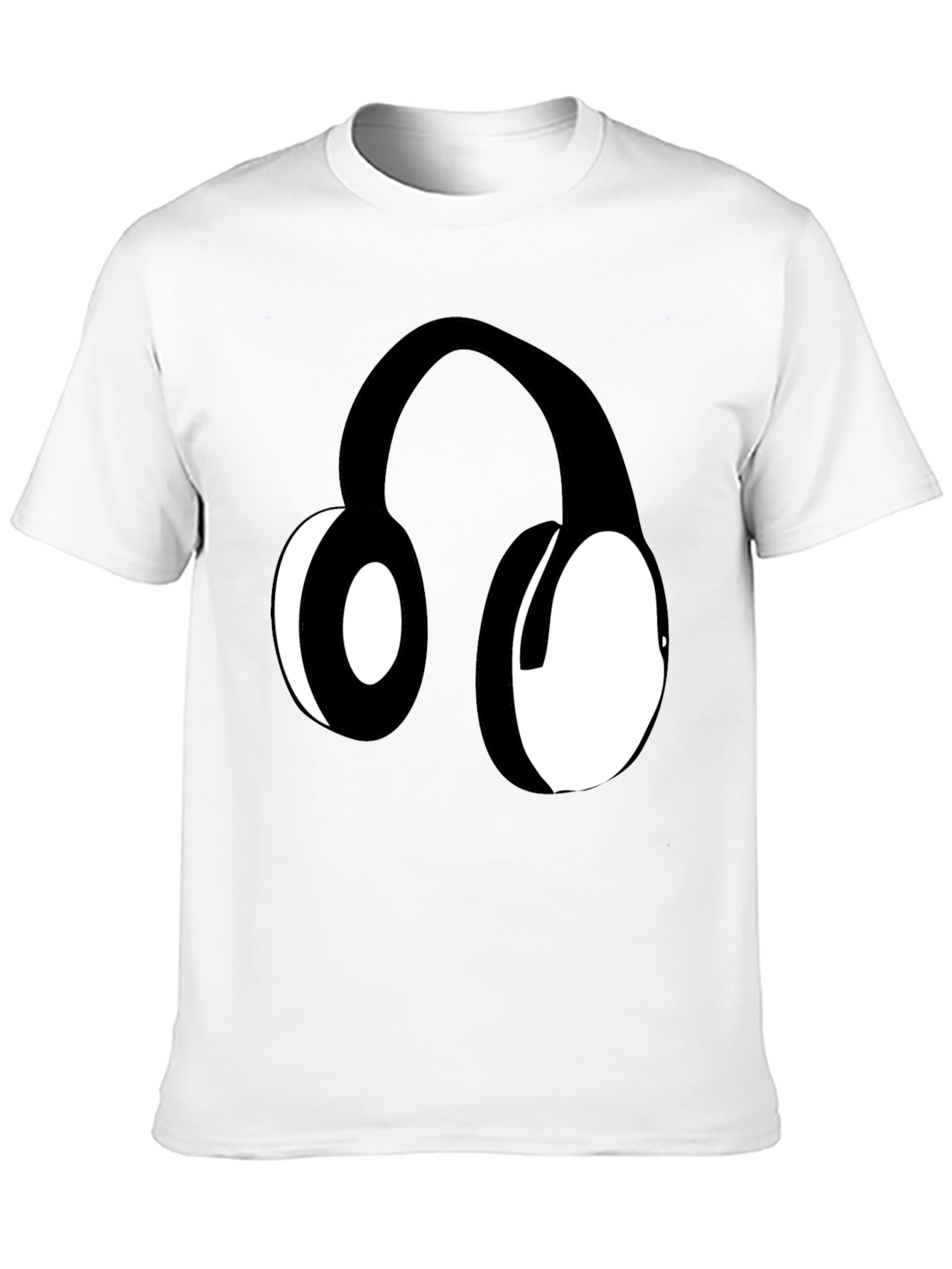 Headphones Graphic Black T-Shirt