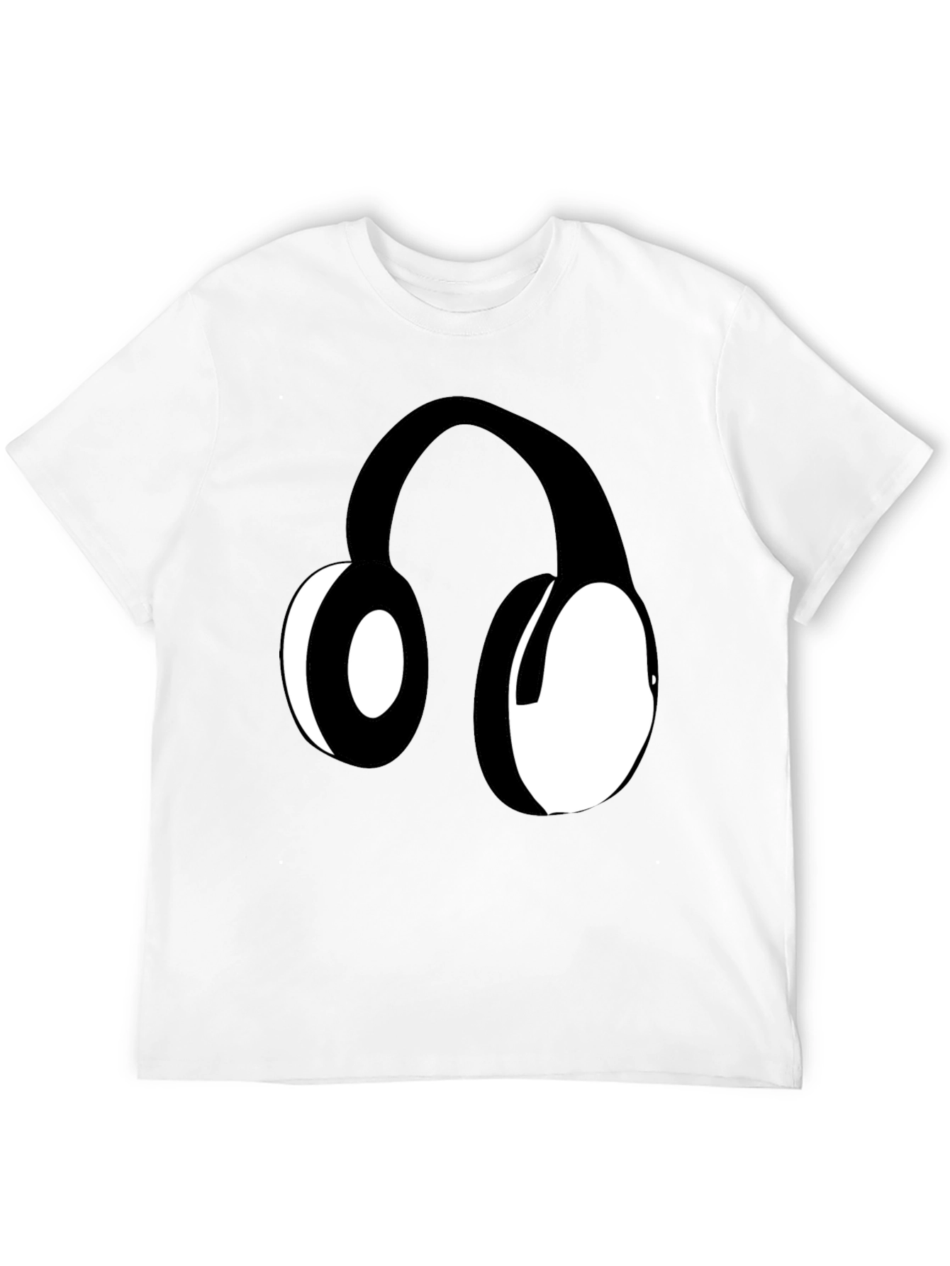 Headphones Graphic Black T-Shirt
