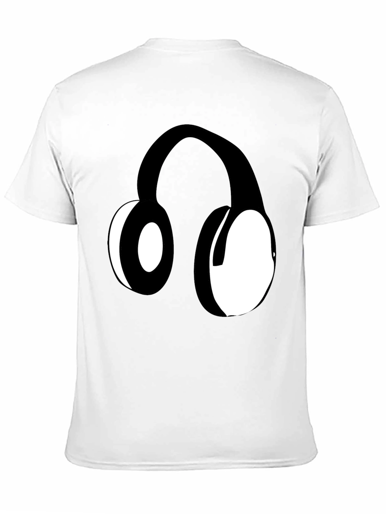 Headphones Graphic Black T-Shirt