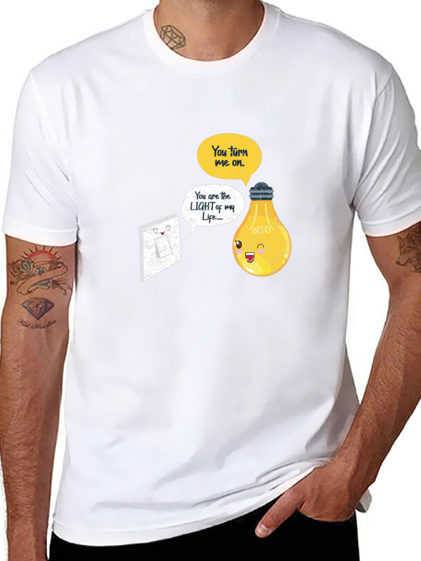 Funny Lightbulb T-Shirt You Turn Me On