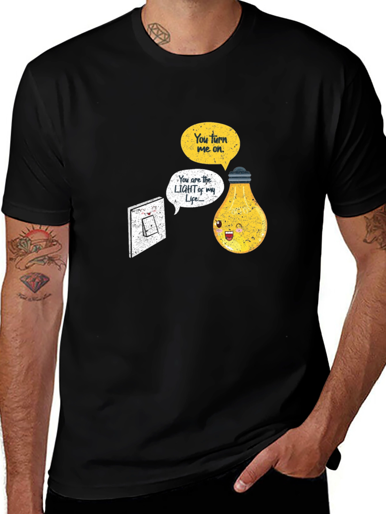 Funny Lightbulb T-Shirt You Turn Me On