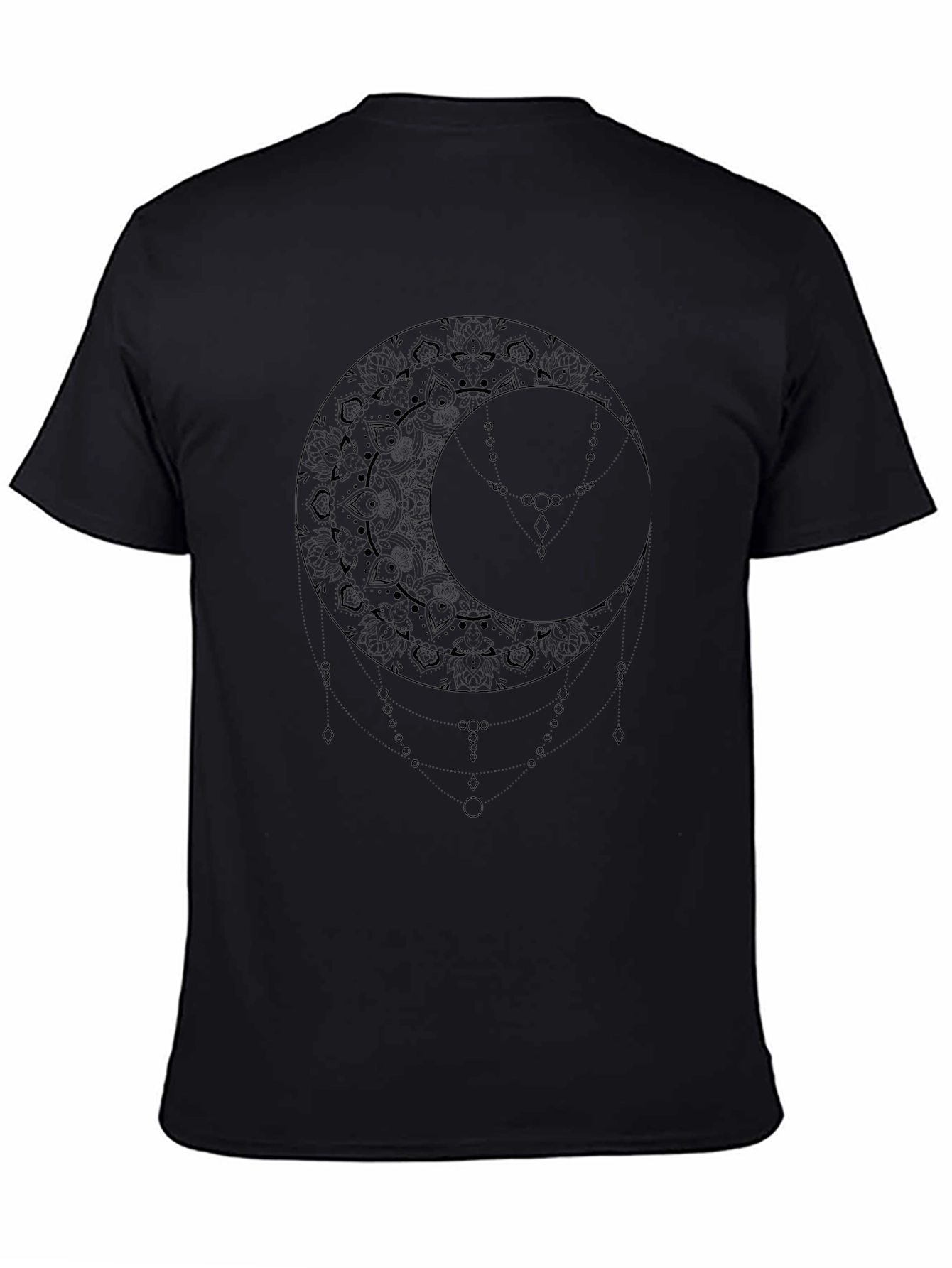 Mystic Moon Graphic T-Shirt - Black Cotton Tee