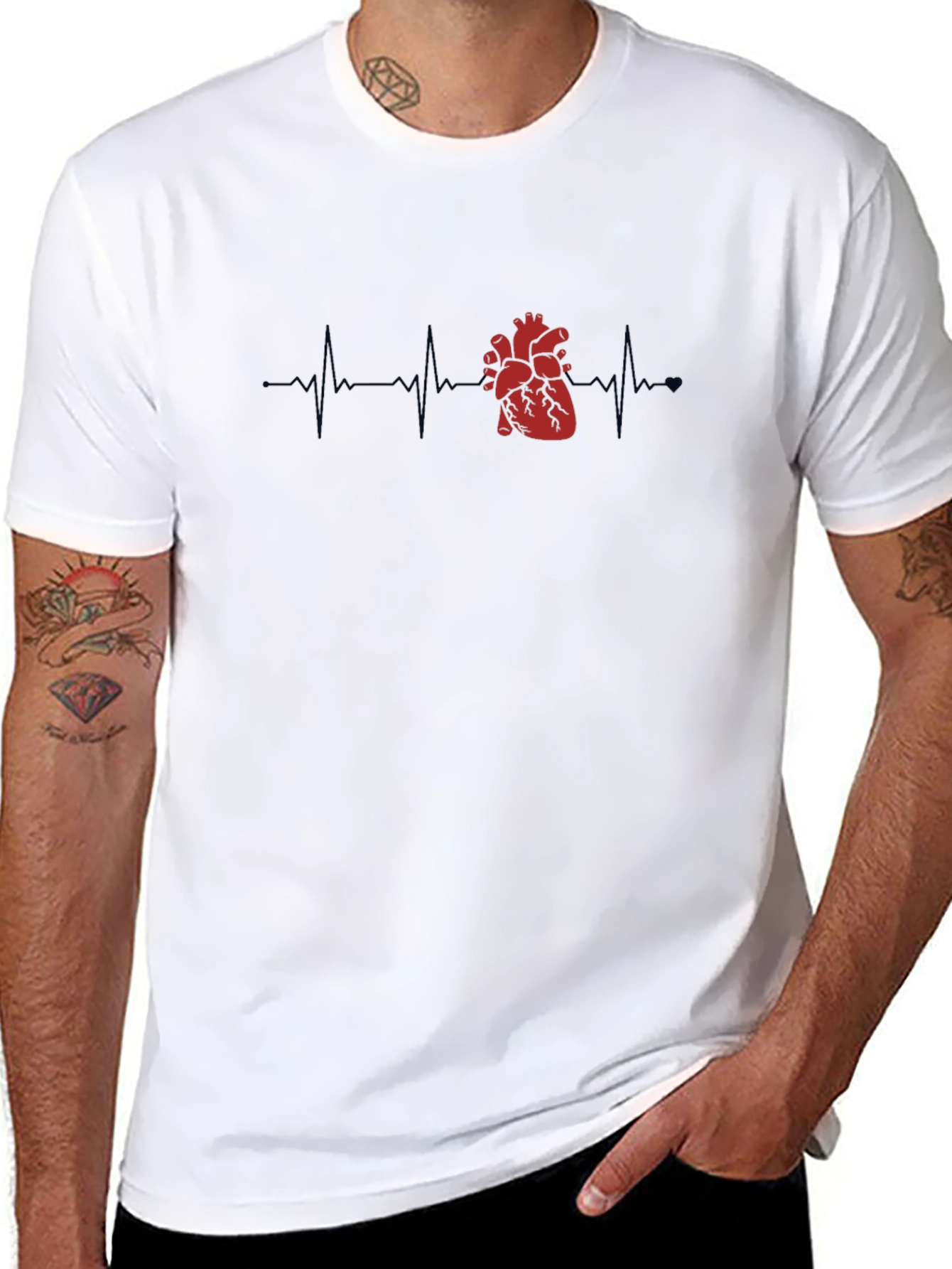 Heartbeat T-Shirt: Anatomical Heart Design