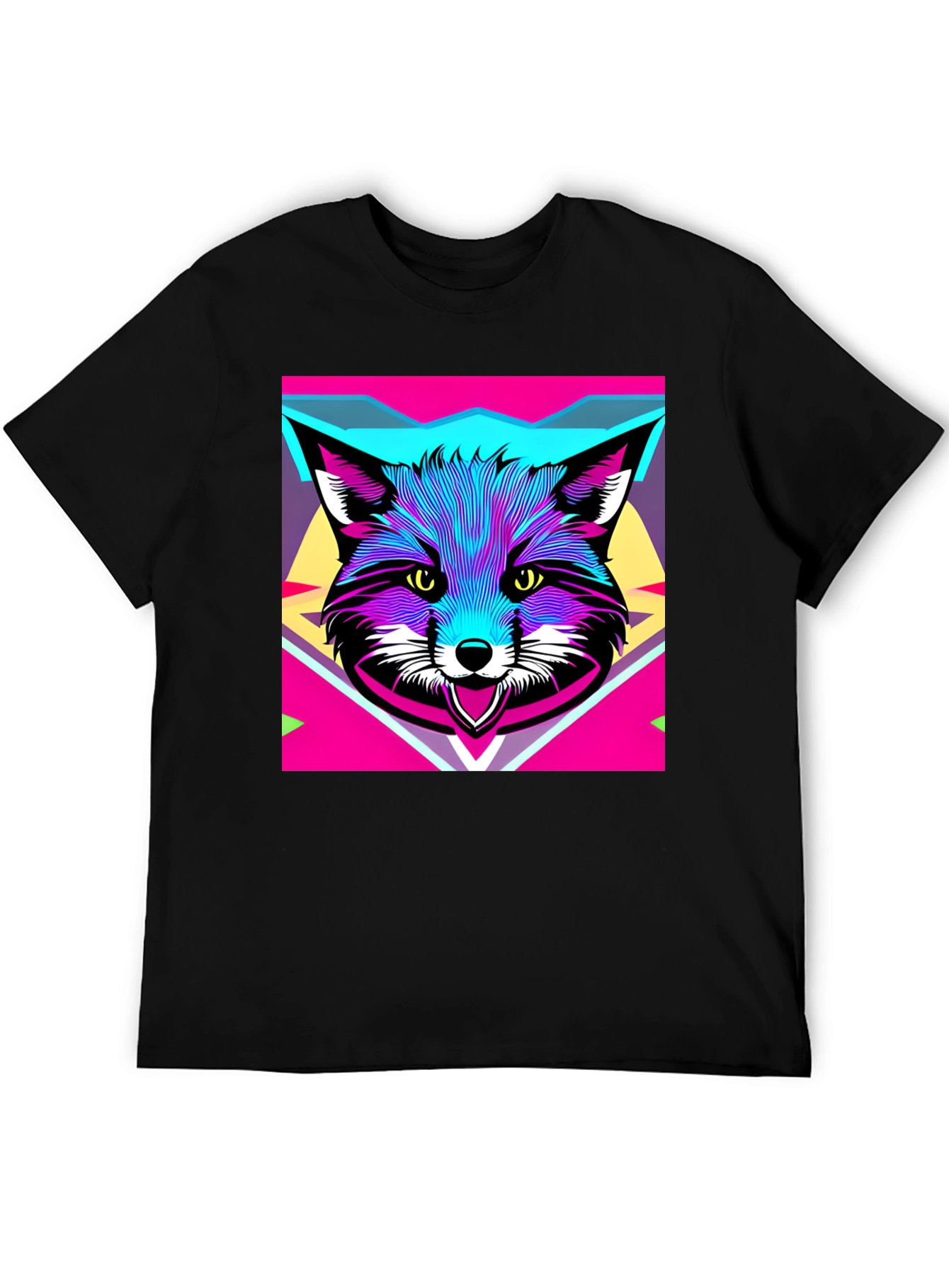 Vibrant Fox Graphic T-Shirt - Unique Animal Design