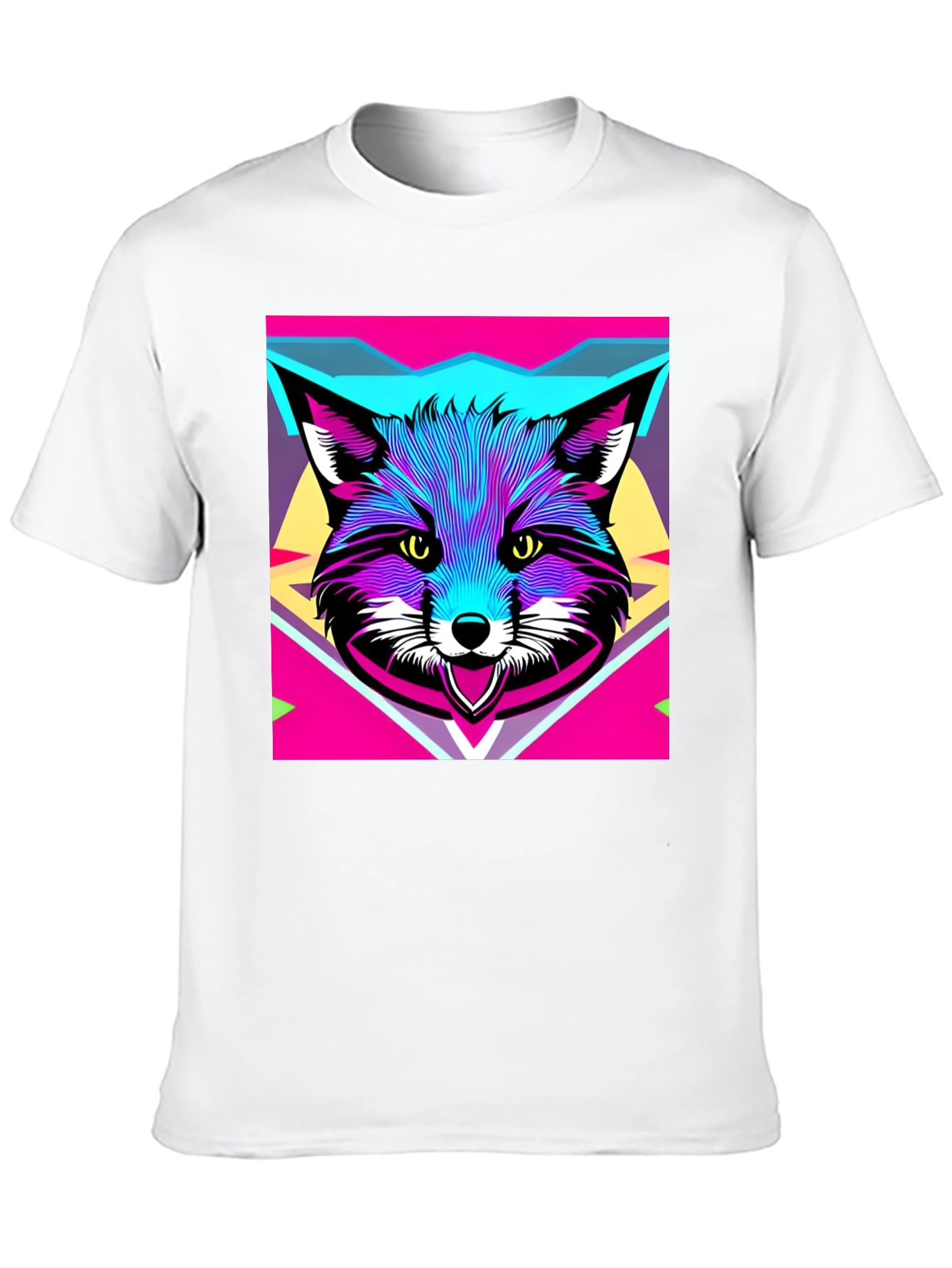 Vibrant Fox Graphic T-Shirt - Unique Animal Design