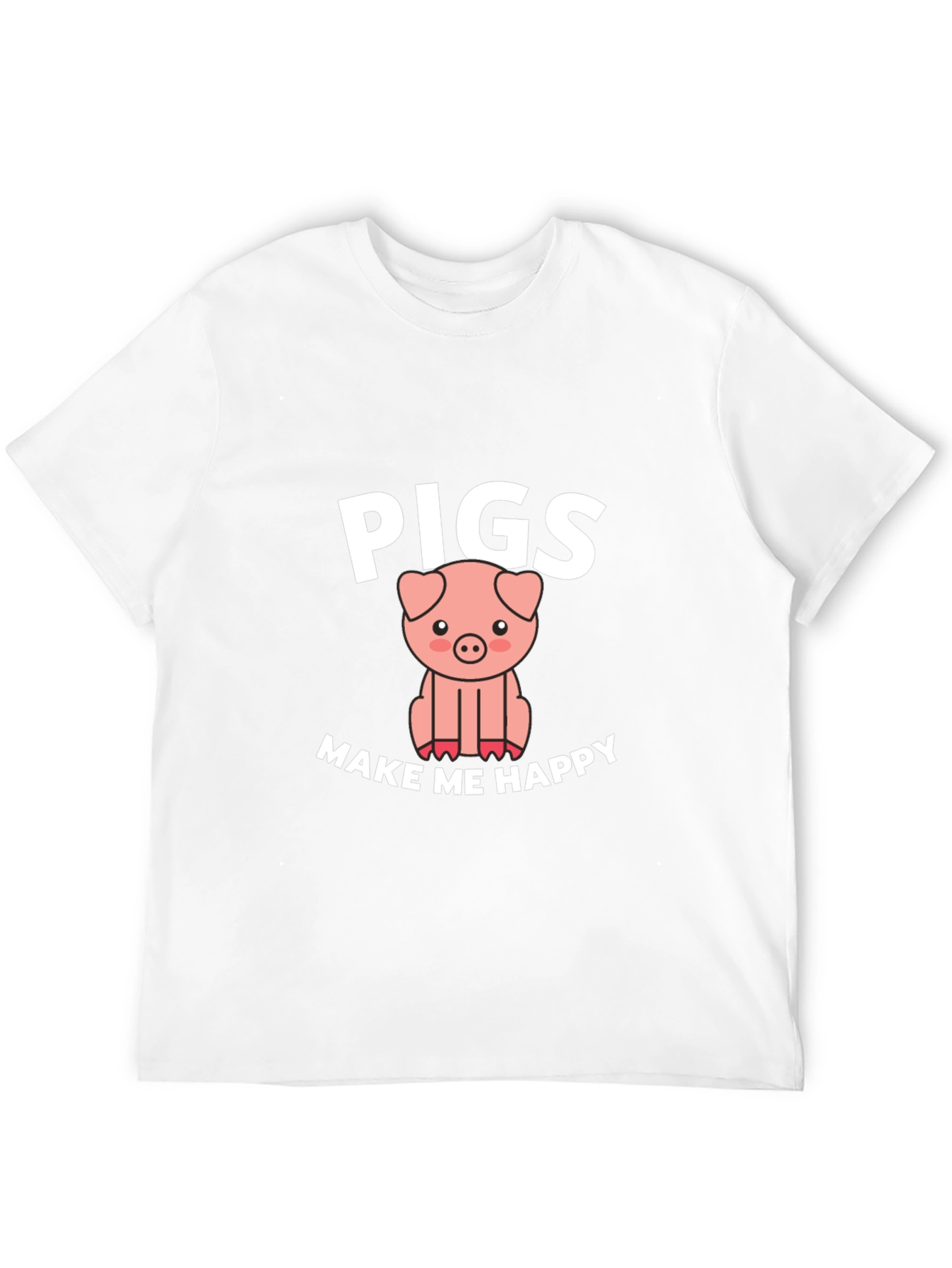 Pigs Make Me Happy Graphic T-Shirt