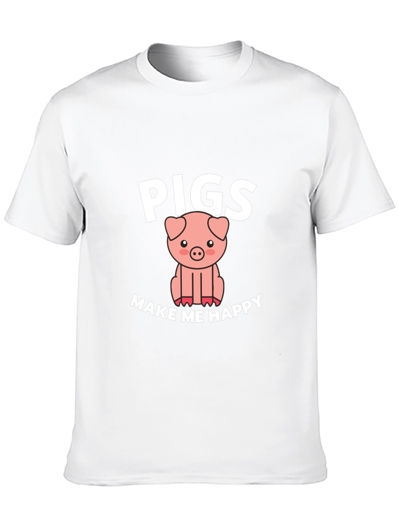 Pigs Make Me Happy Graphic T-Shirt