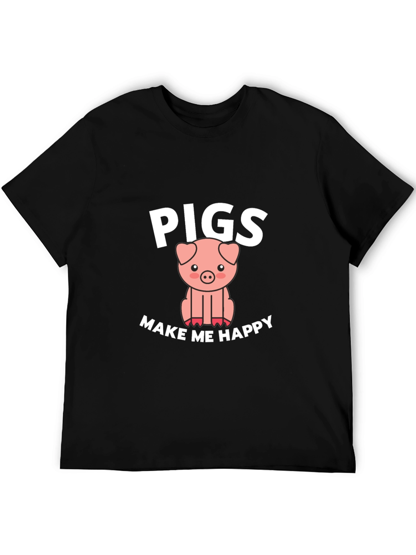 Pigs Make Me Happy Graphic T-Shirt
