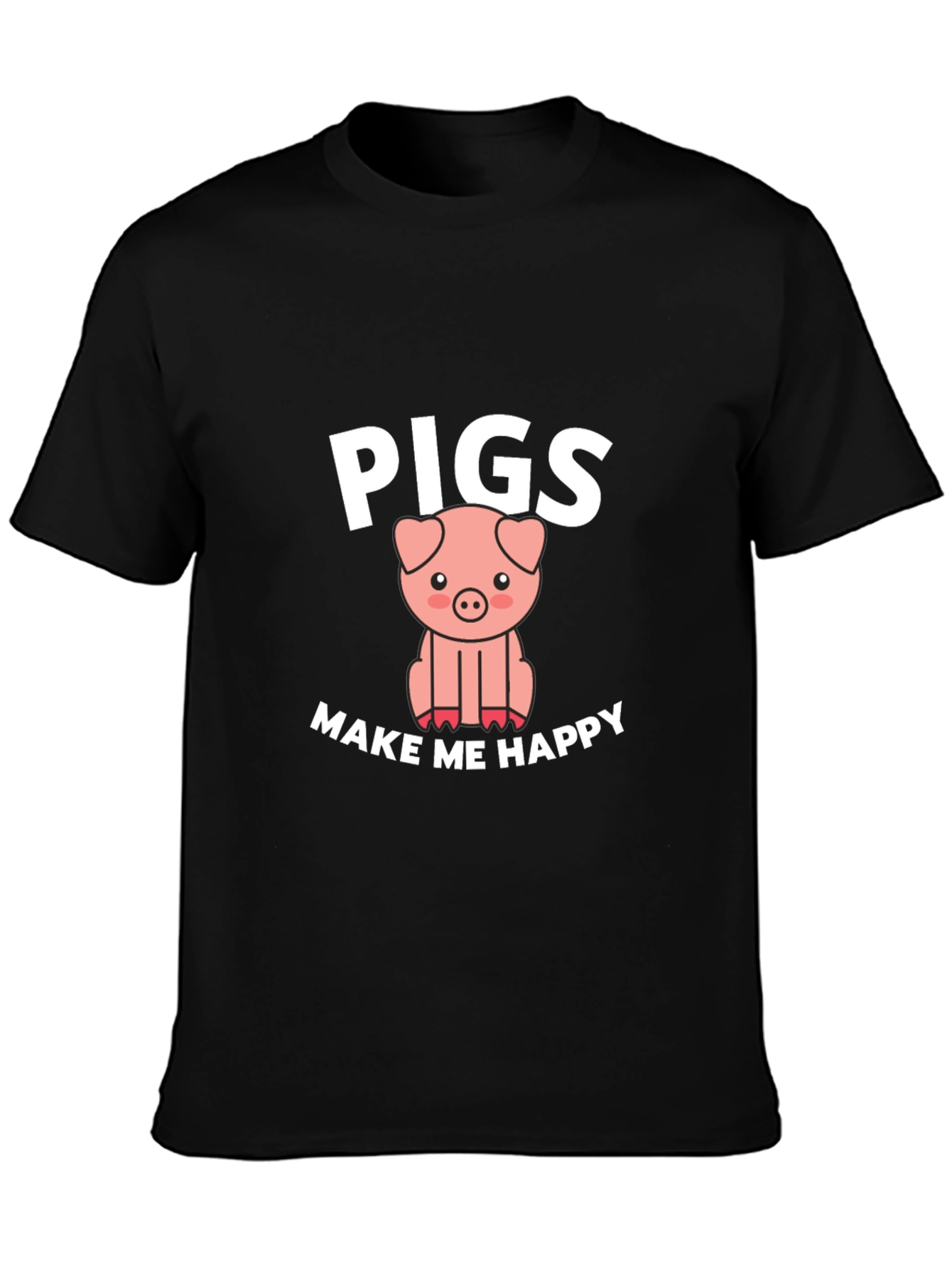 Pigs Make Me Happy Graphic T-Shirt