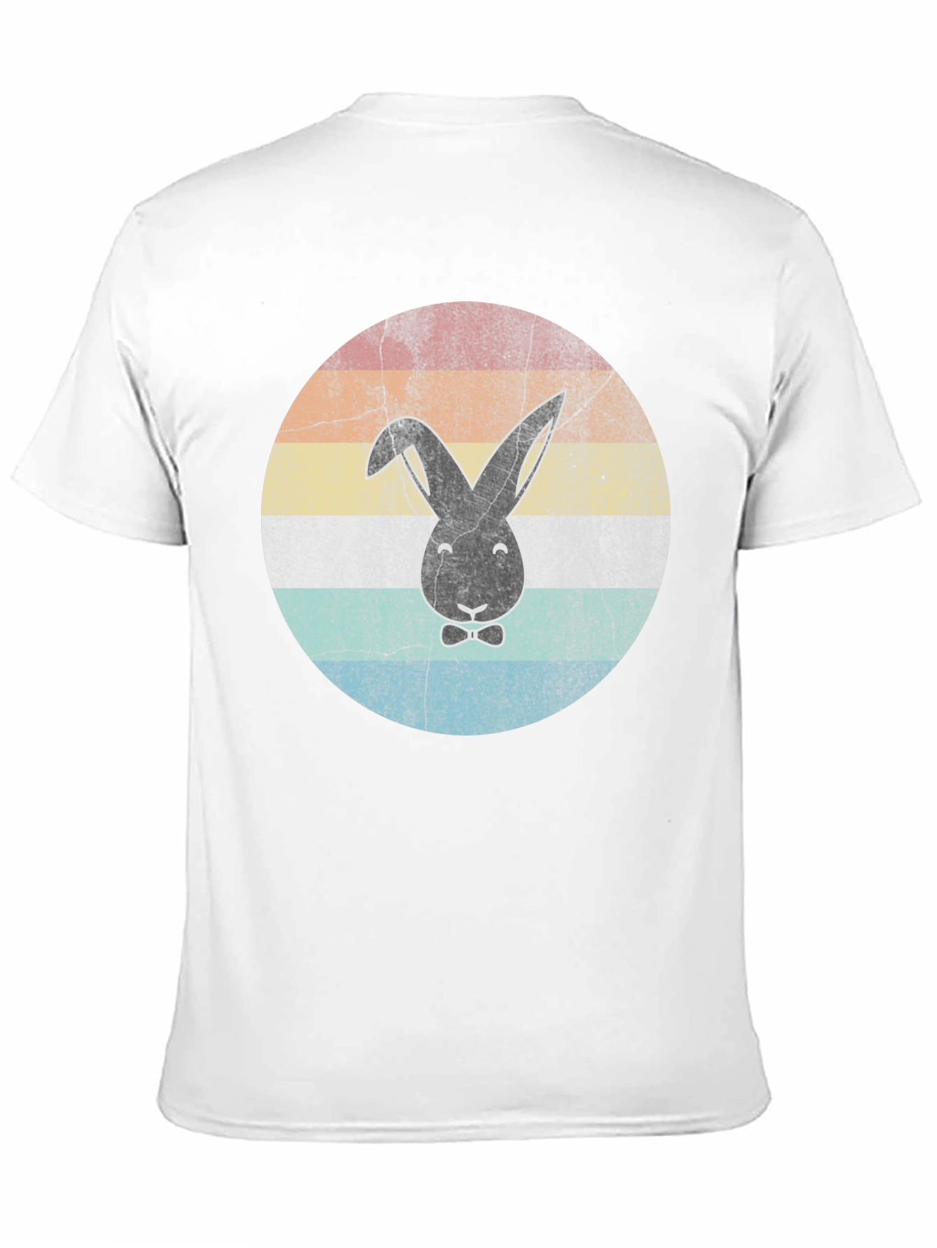 Retro Bunny Graphic T-Shirt - Black