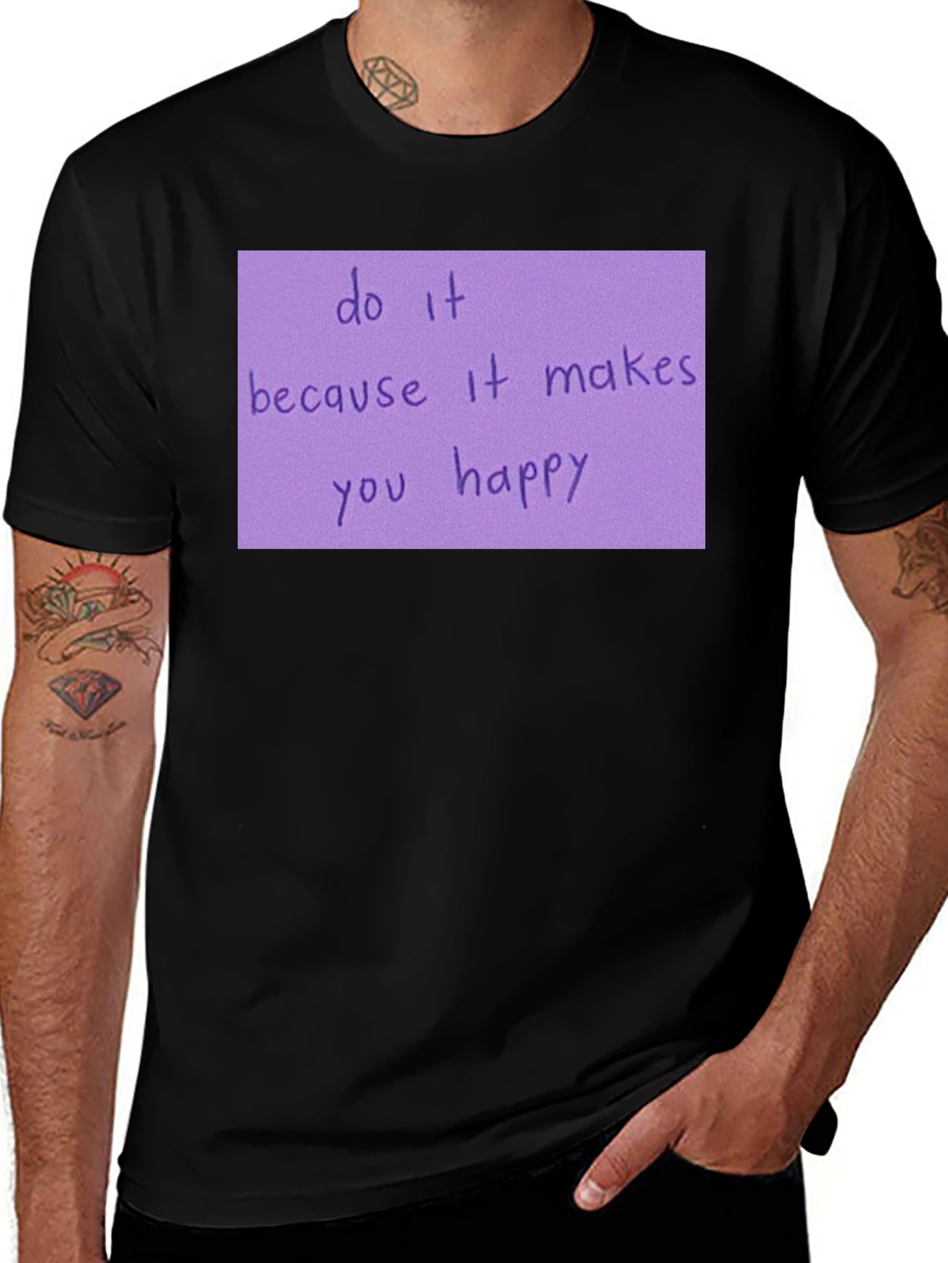 Motivational Quote Black T-Shirt
