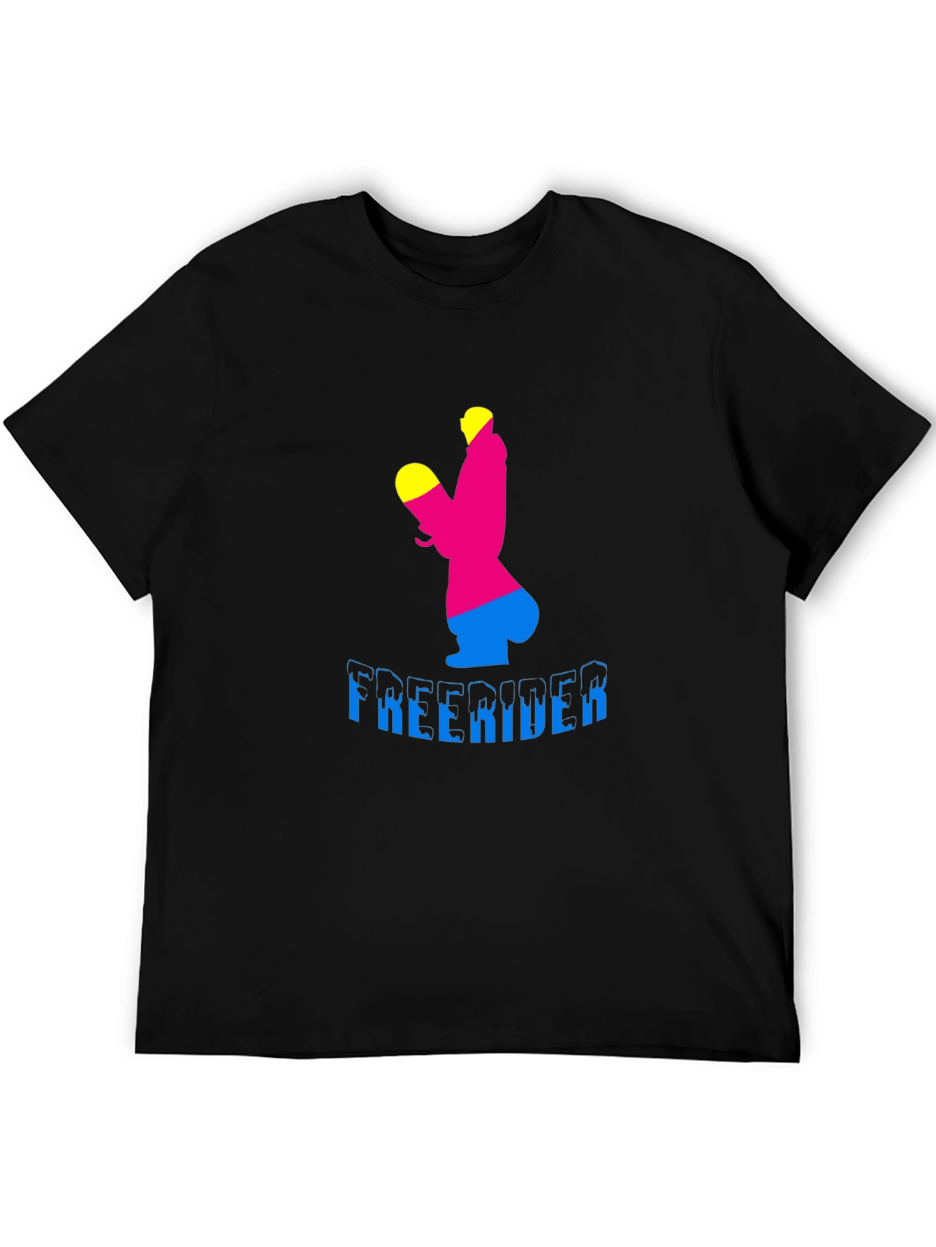 Freerider Graphic Tee - Black Cotton Blend