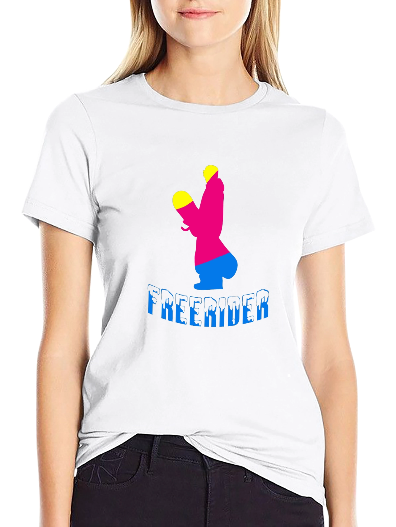 Freerider Graphic Tee - Black Cotton Blend