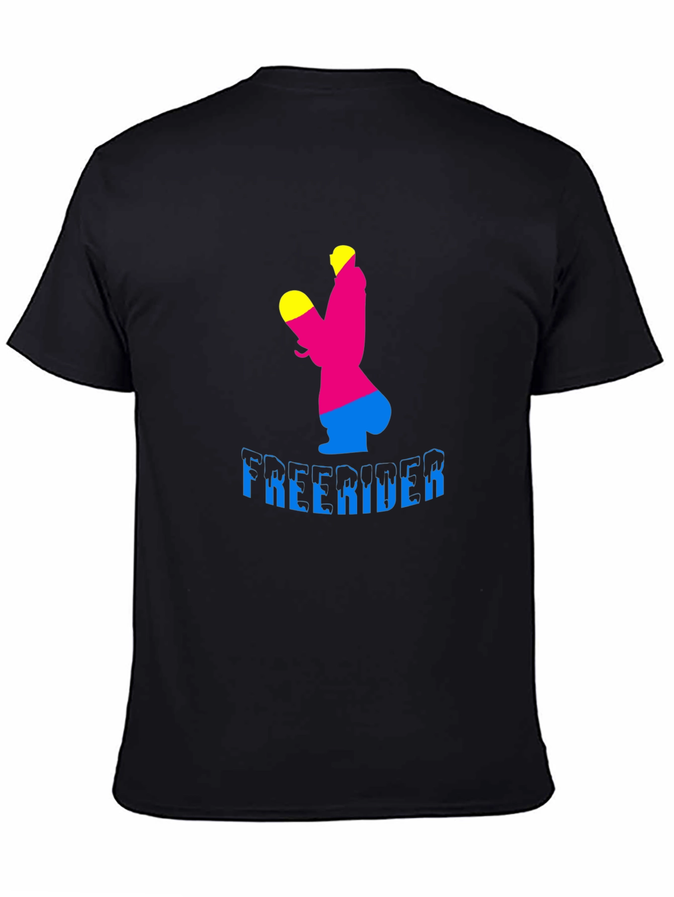Freerider Graphic Tee - Black Cotton Blend