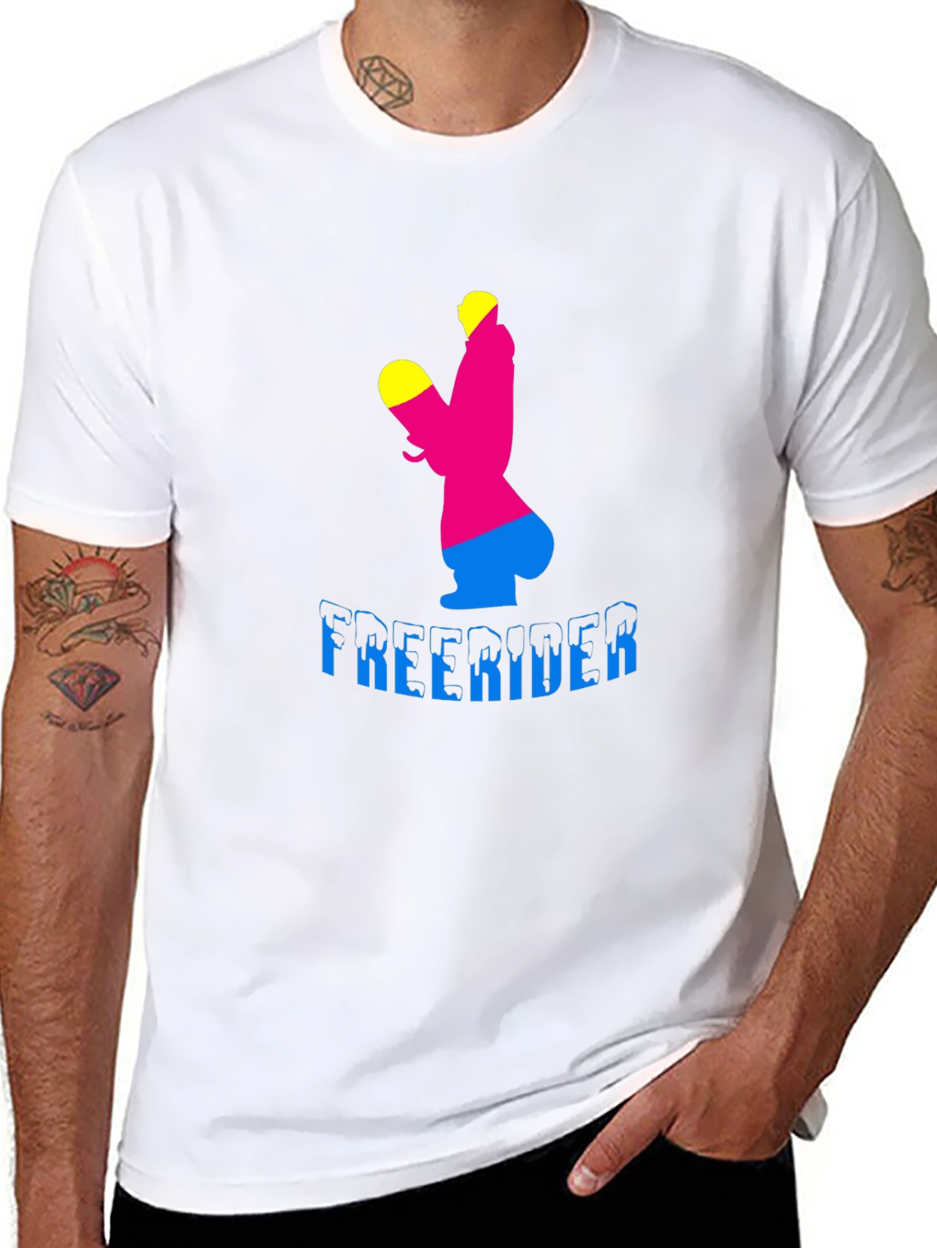 Freerider Graphic Tee - Black Cotton Blend