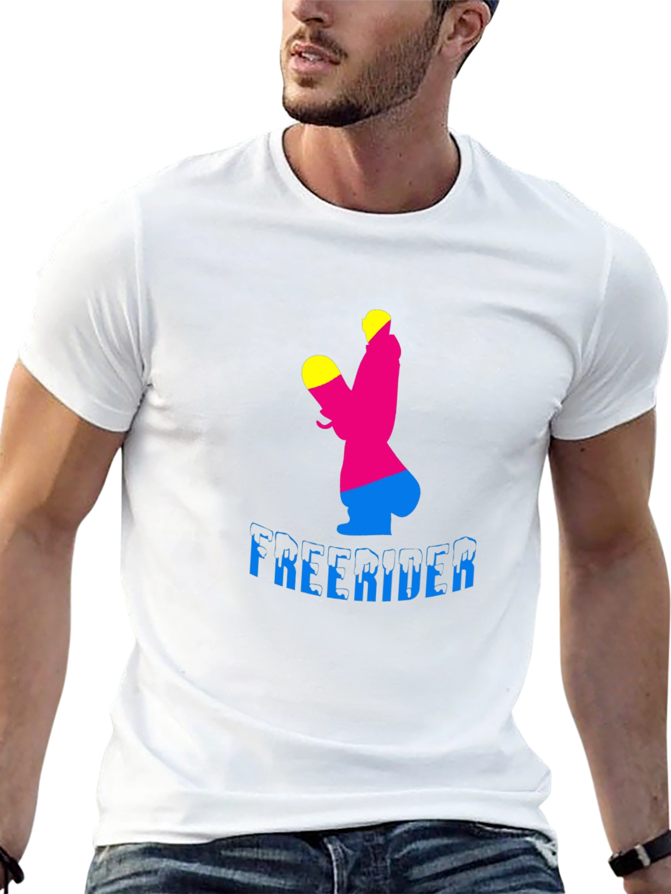 Freerider Graphic Tee - Black Cotton Blend