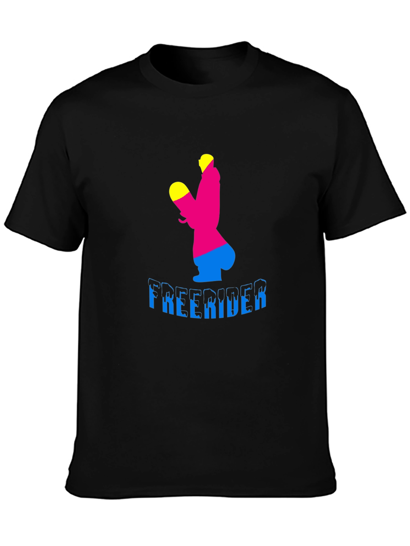 Freerider Graphic Tee - Black Cotton Blend