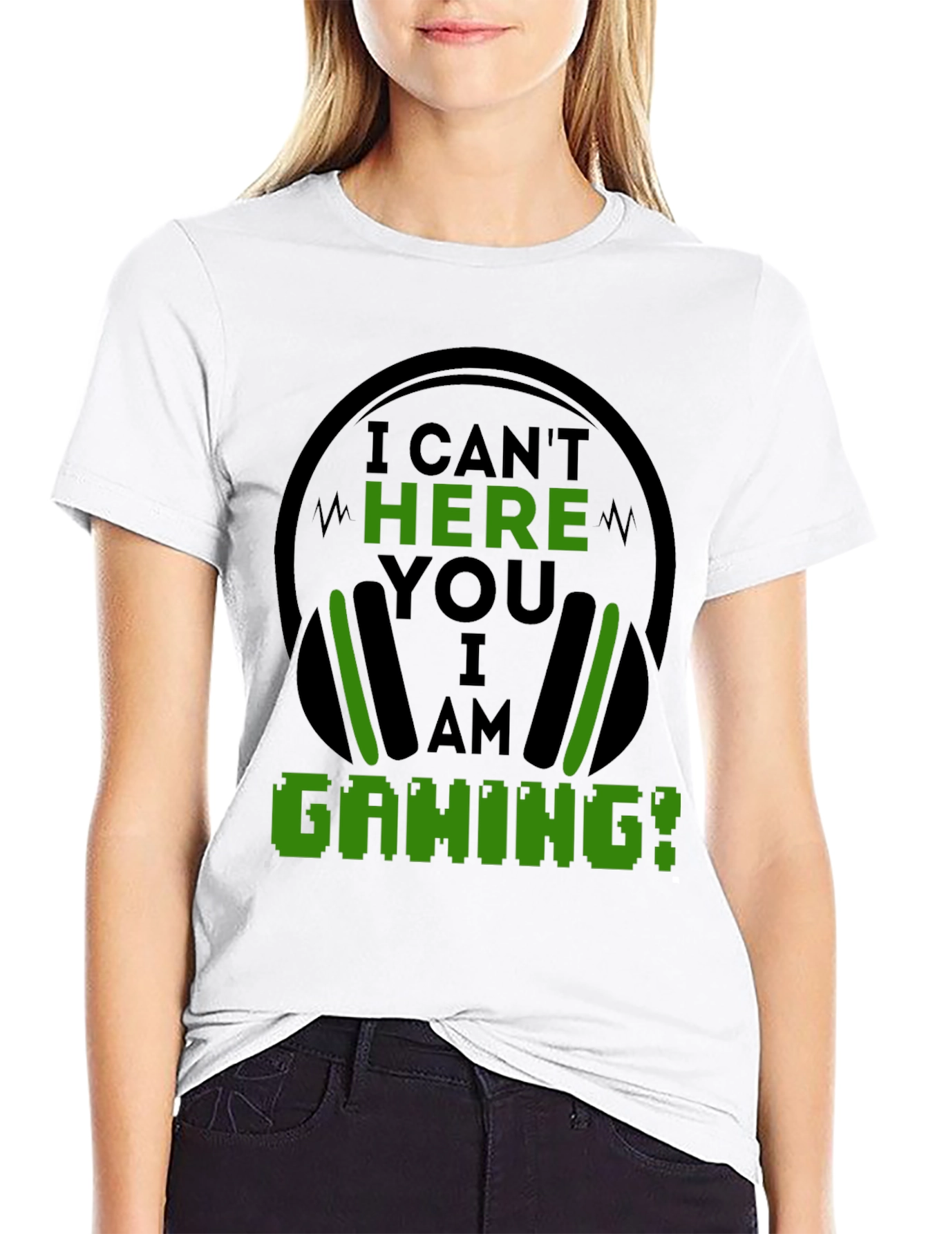 I Cant Hear You I Am Gaming Black T-Shirt