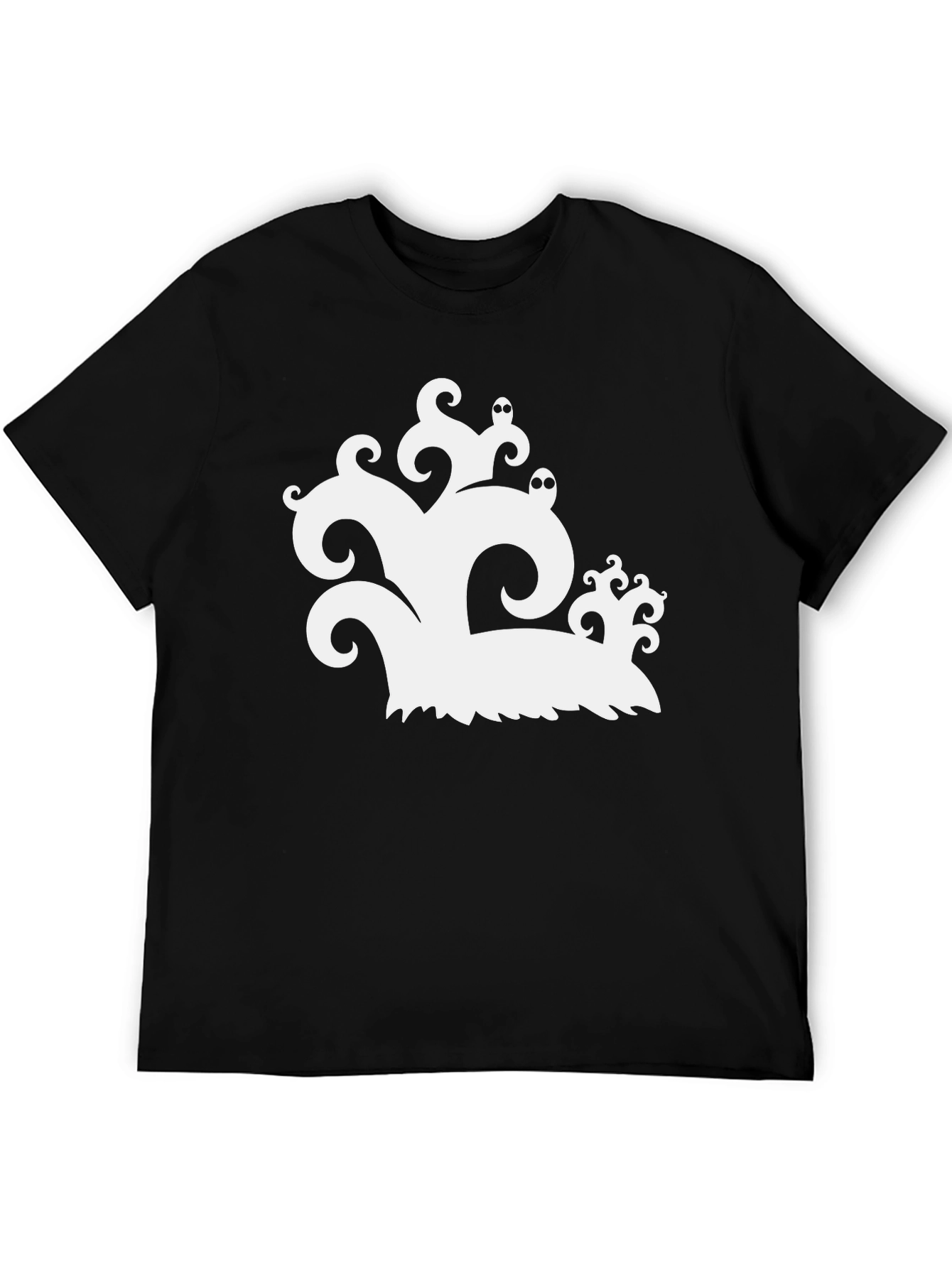 Ghostly Halloween T-Shirt - Black Cotton Tee