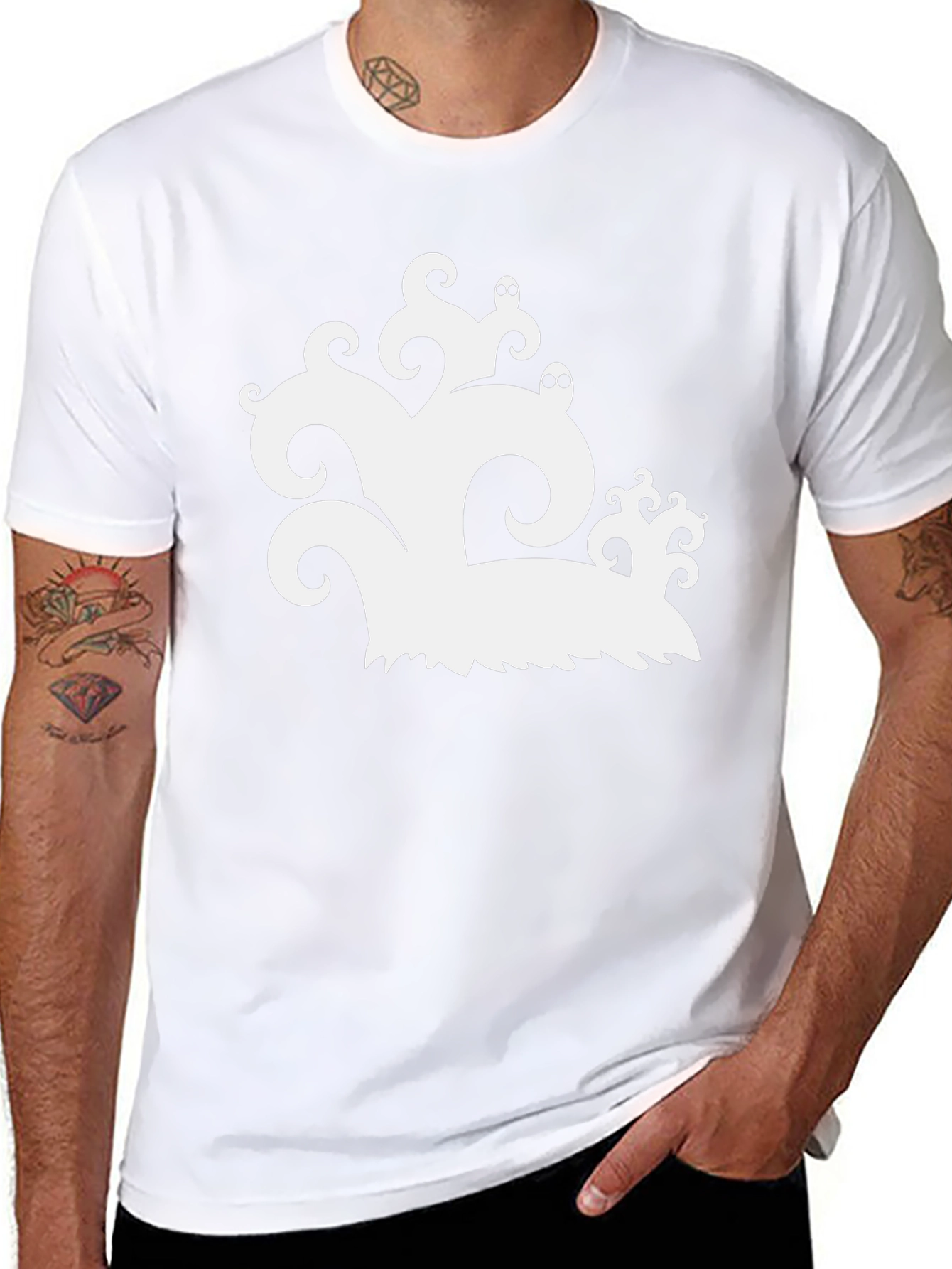 Ghostly Halloween T-Shirt - Black Cotton Tee