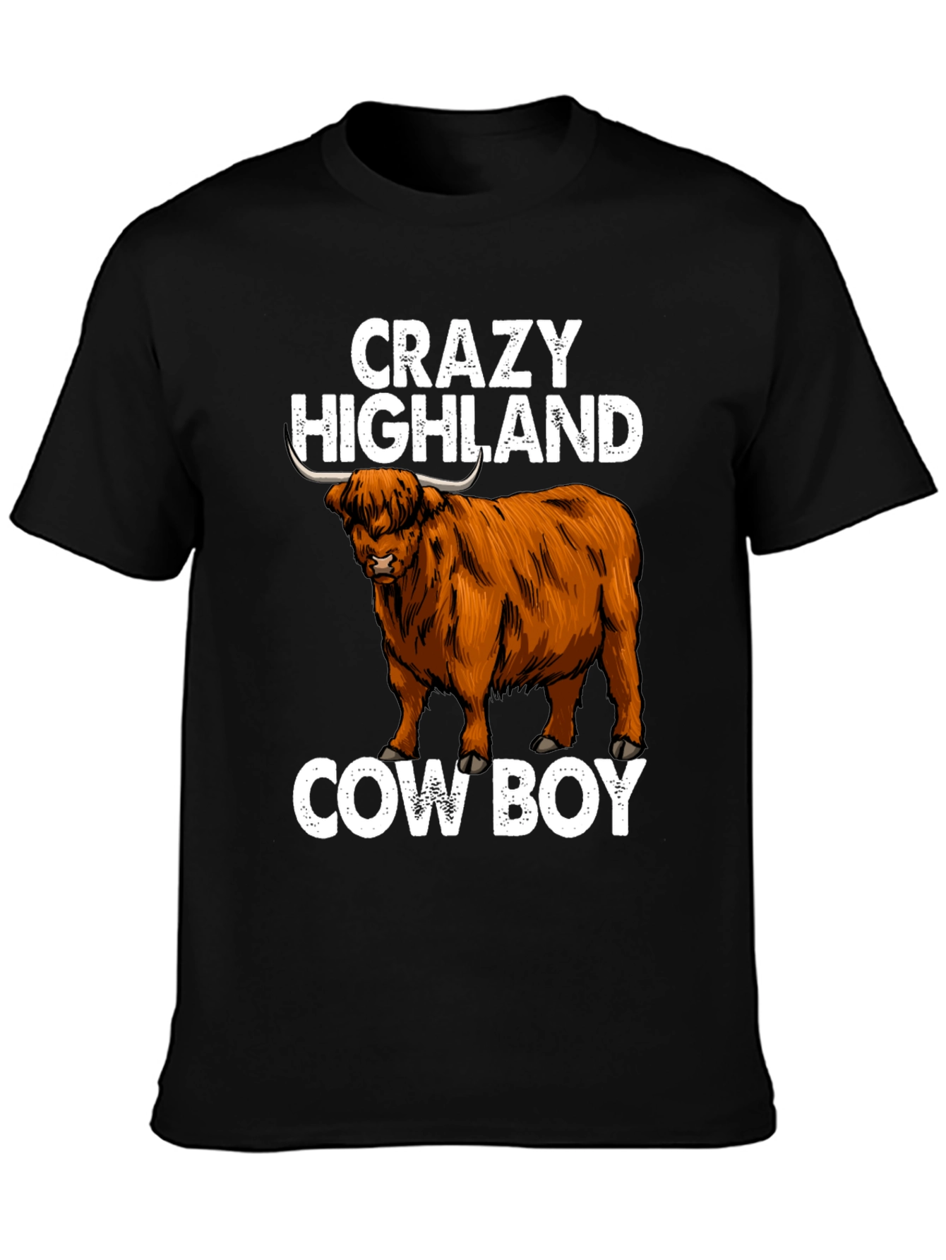 Crazy Highland Cowboy Graphic Tee