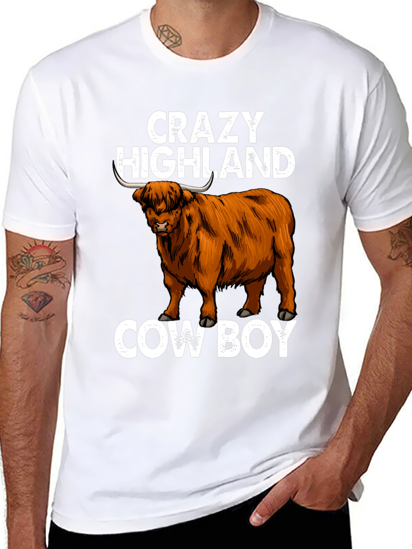 Crazy Highland Cowboy Graphic Tee