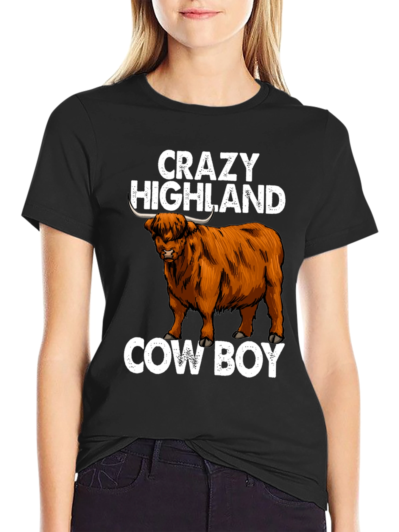 Crazy Highland Cowboy Graphic Tee