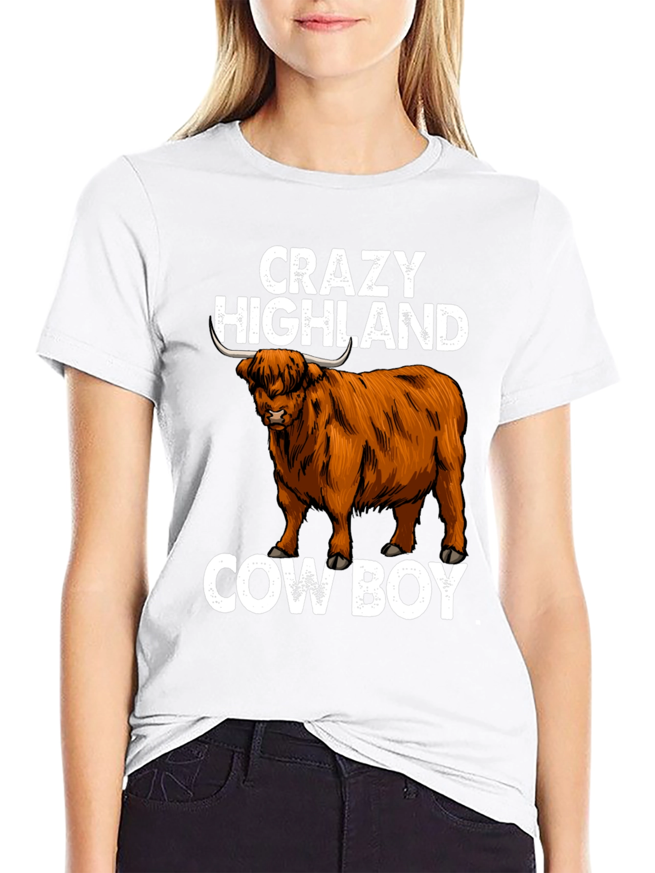 Crazy Highland Cowboy Graphic Tee