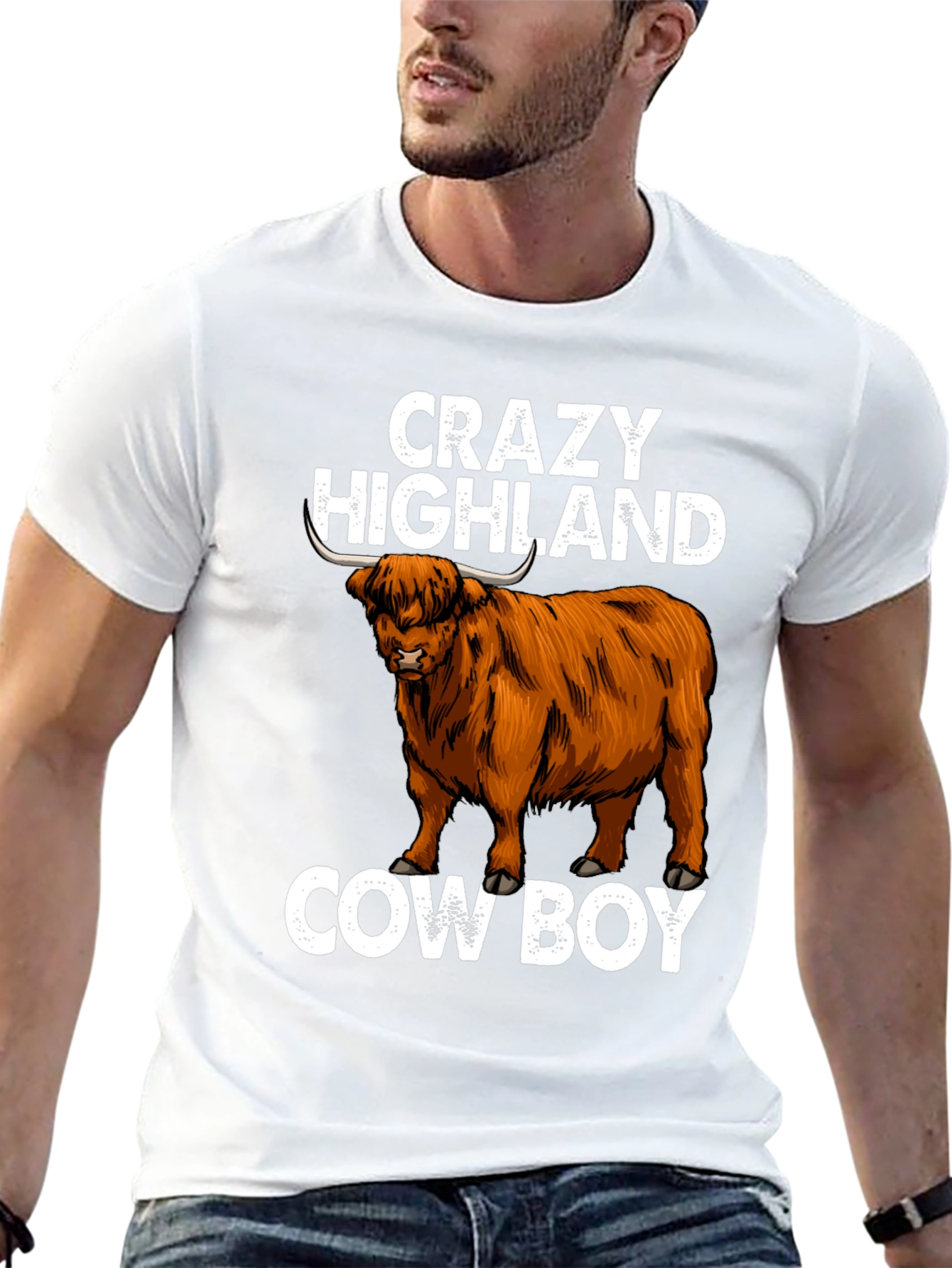 Crazy Highland Cowboy Graphic Tee