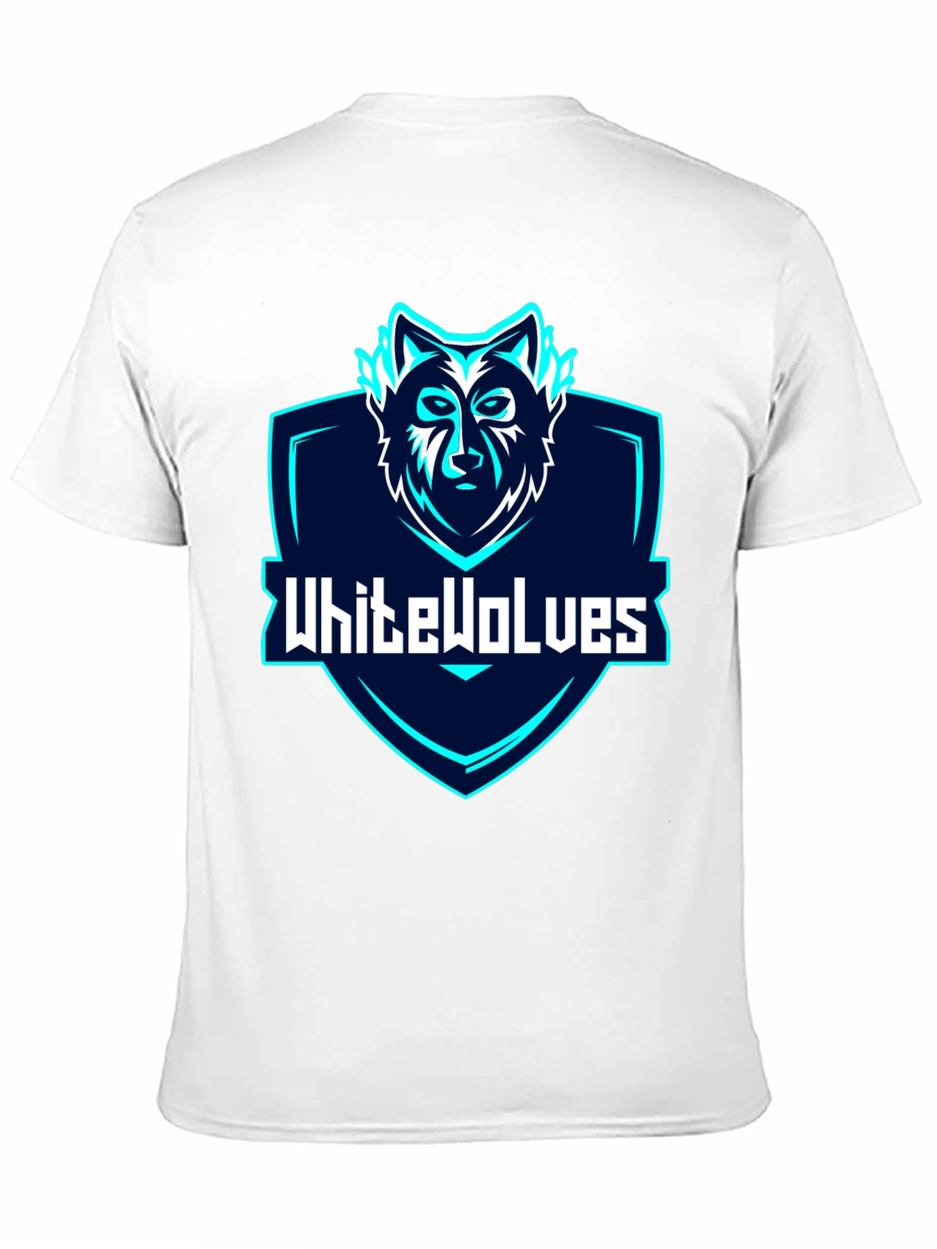 White Wolves Graphic Tee - Black Crew Neck