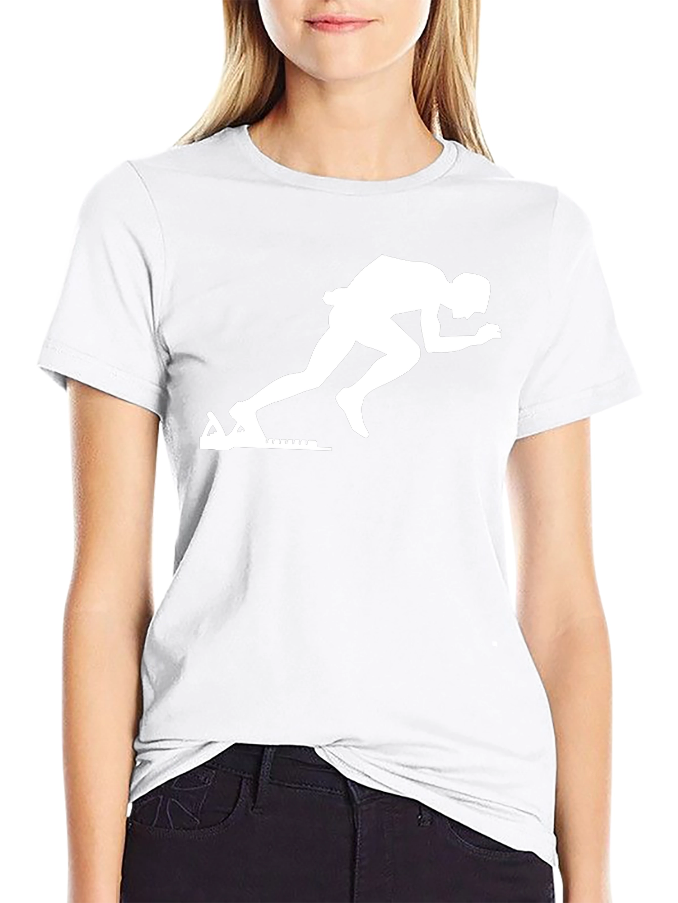 Runner Graphic Tee - Black Cotton T-Shirt