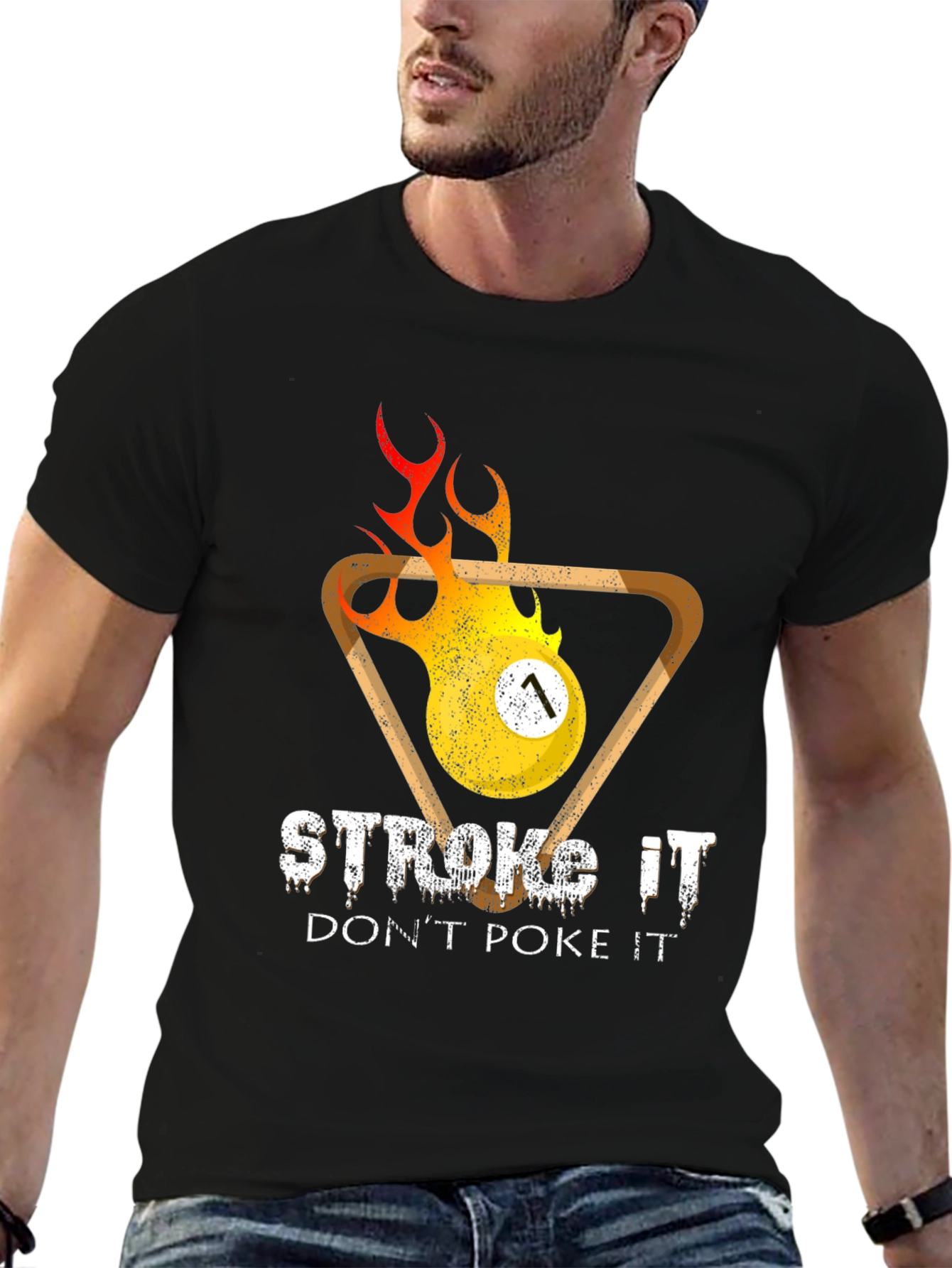 Stroke It Pool T-Shirt - Funny Billiards Graphic Tee