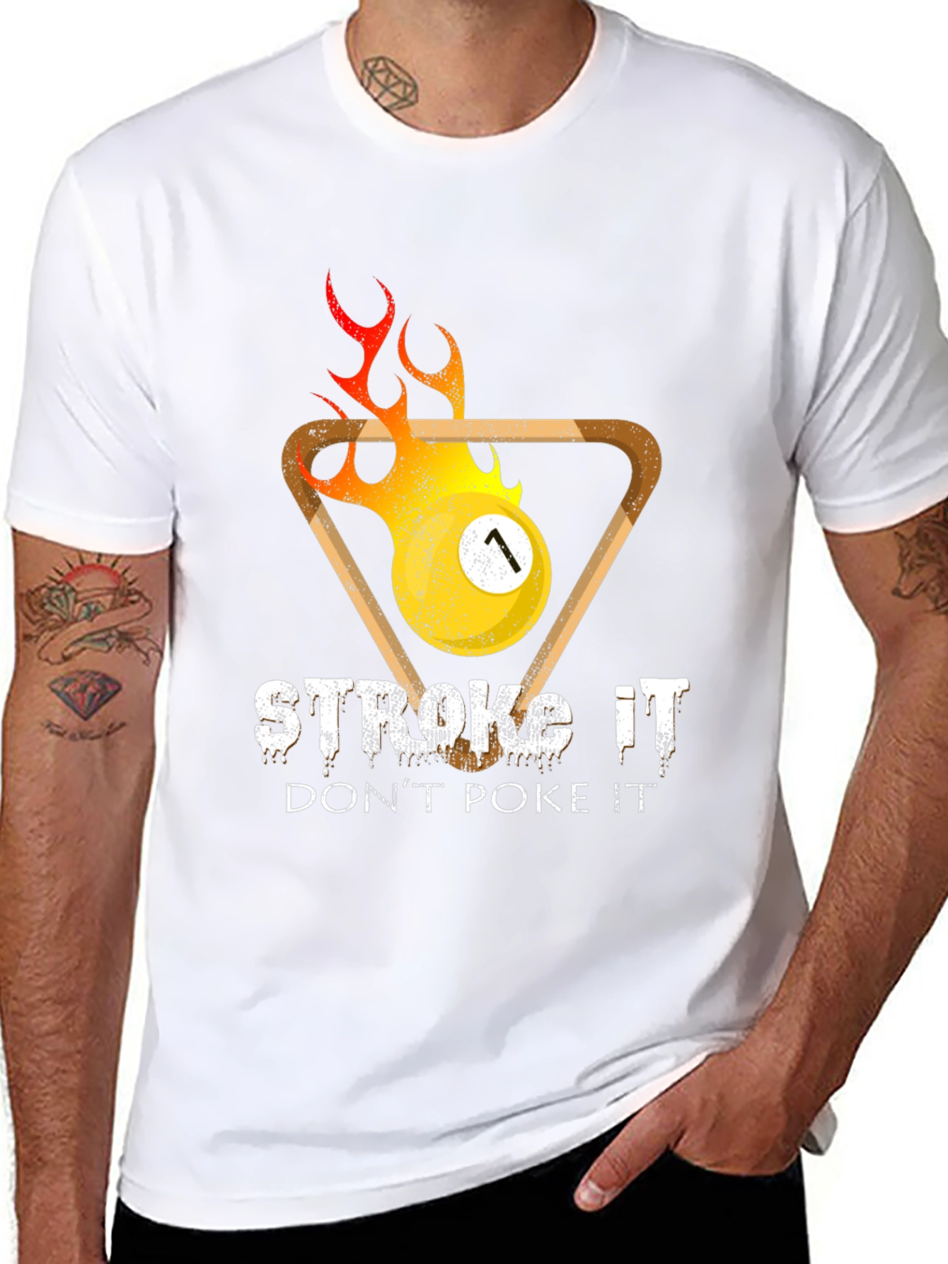 Stroke It Pool T-Shirt - Funny Billiards Graphic Tee