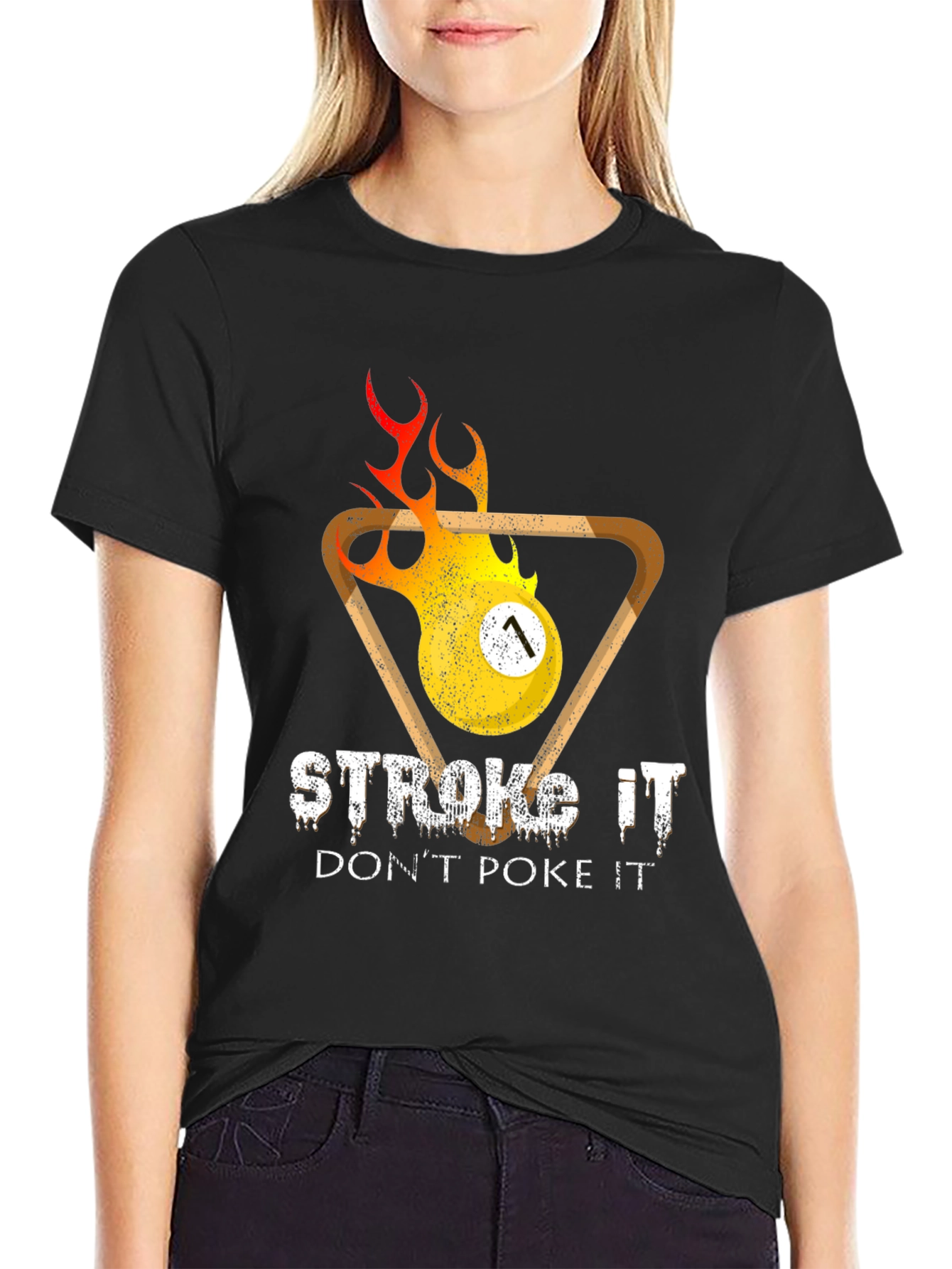 Stroke It Pool T-Shirt - Funny Billiards Graphic Tee