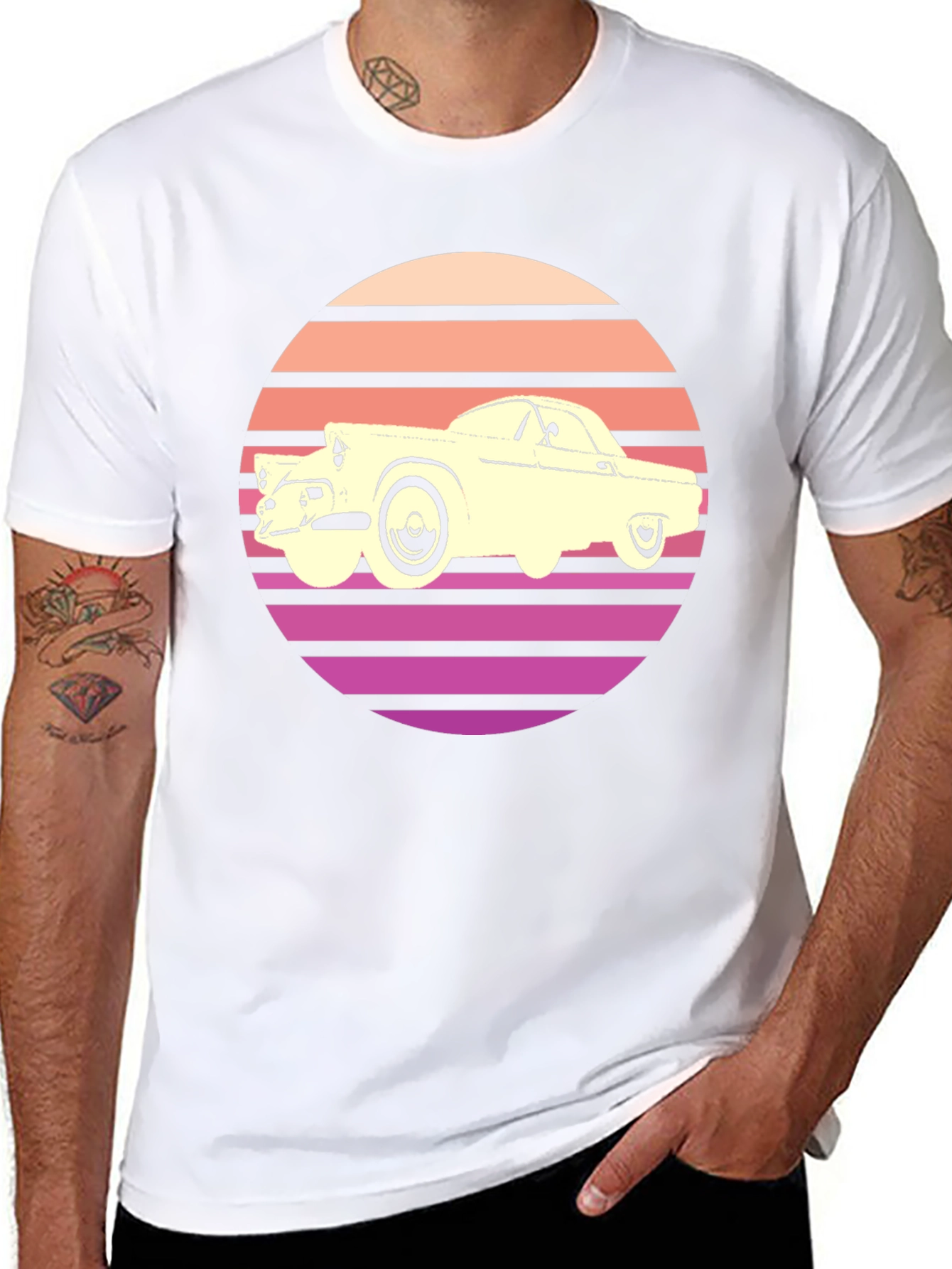 Retro Car Graphic T-Shirt