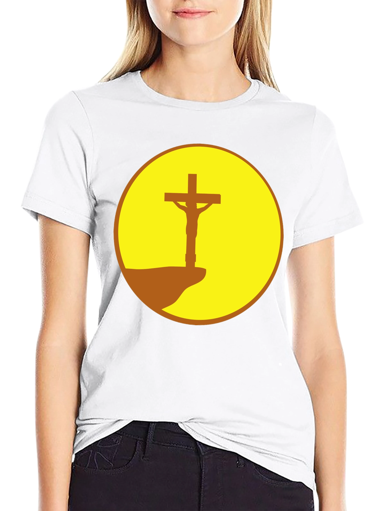 Crucifix Graphic Tee - Stylish Christian Apparel