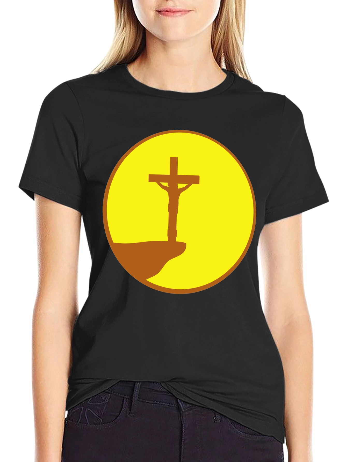 Crucifix Graphic Tee - Stylish Christian Apparel