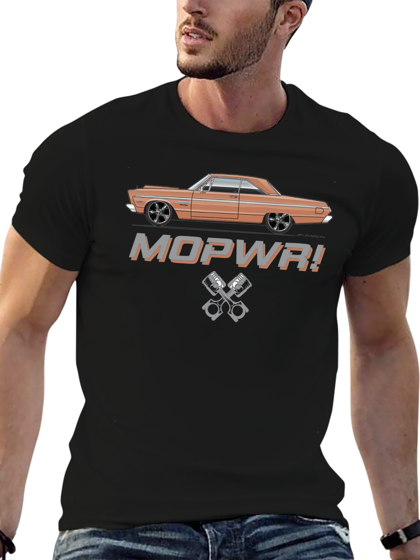 MOPWR! Muscle Car Graphic T-Shirt