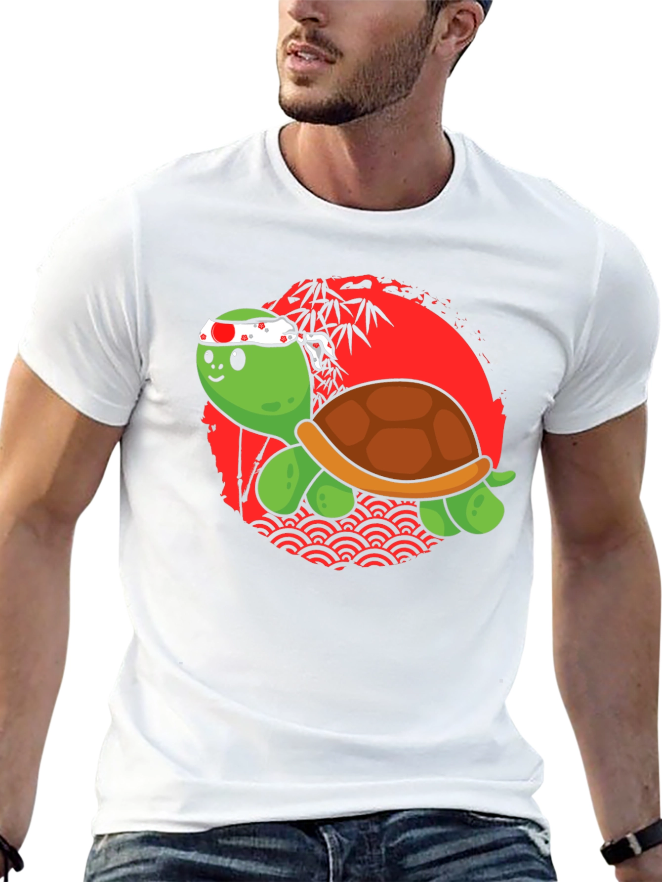 Samurai Turtle Graphic Tee - Cool Japanese Style T-Shirt