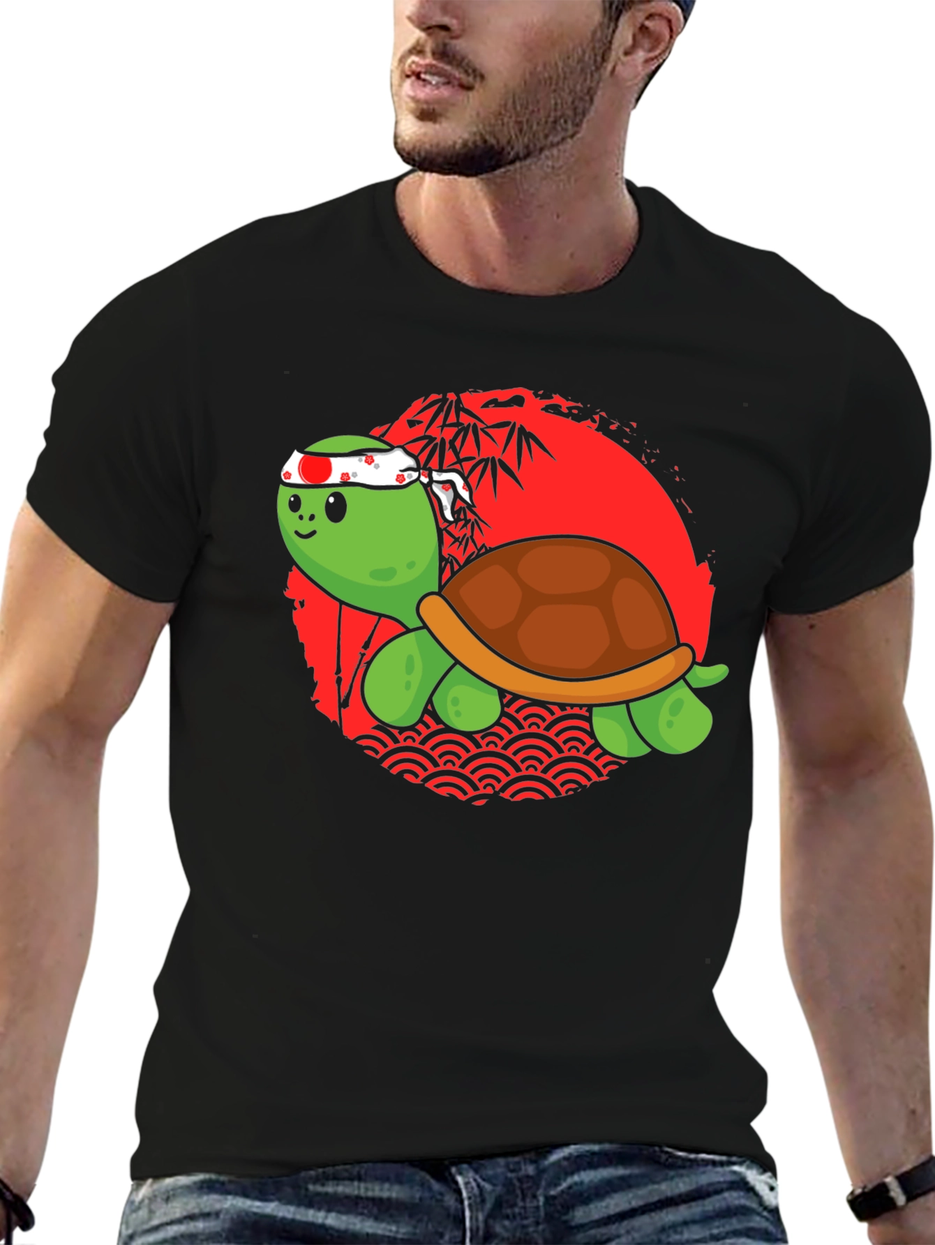 Samurai Turtle Graphic Tee - Cool Japanese Style T-Shirt