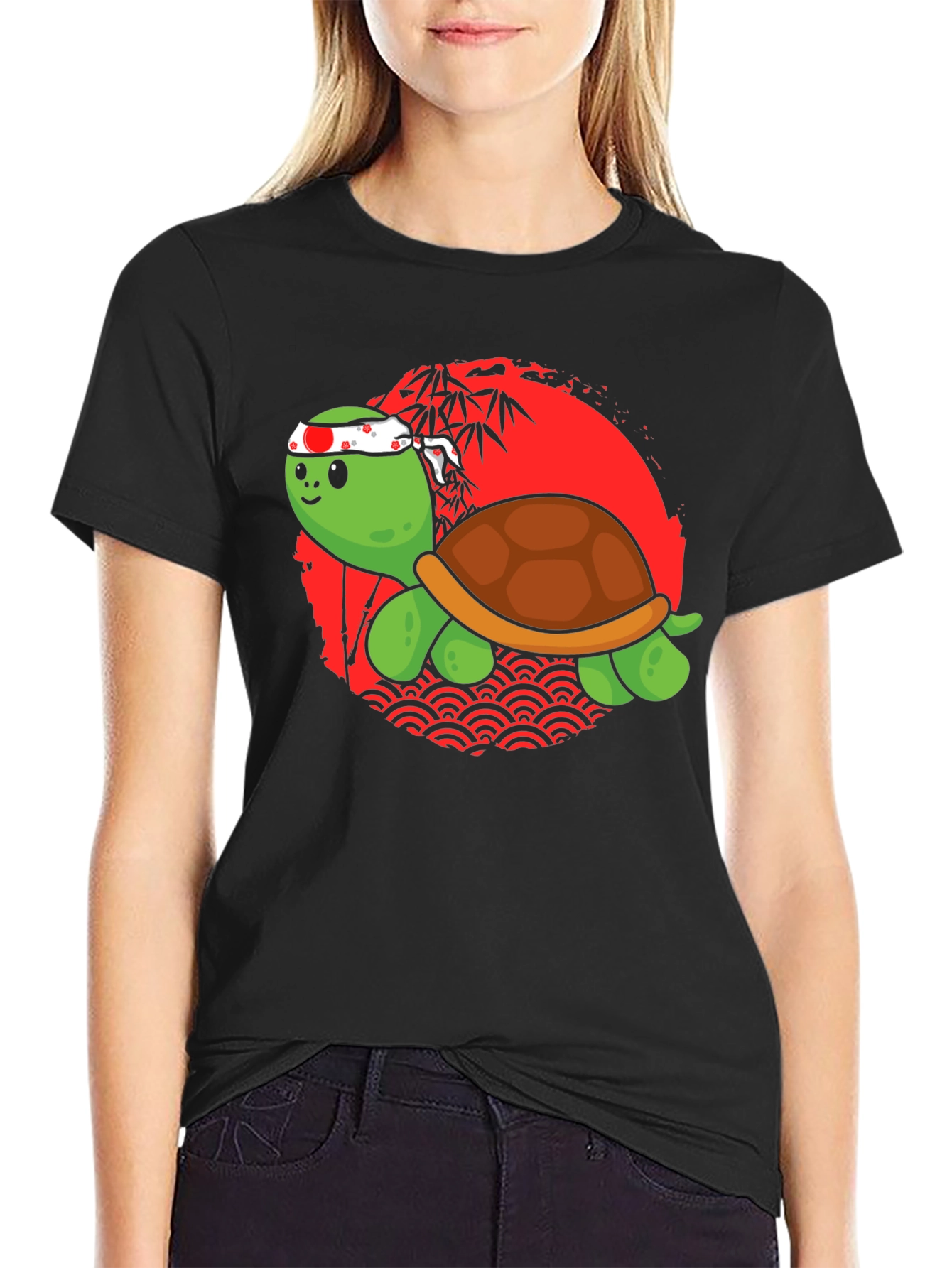 Samurai Turtle Graphic Tee - Cool Japanese Style T-Shirt