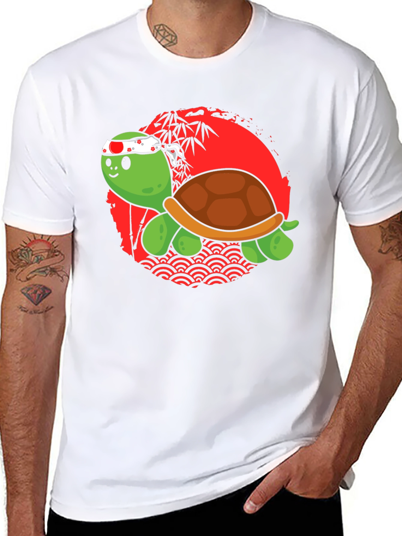 Samurai Turtle Graphic Tee - Cool Japanese Style T-Shirt