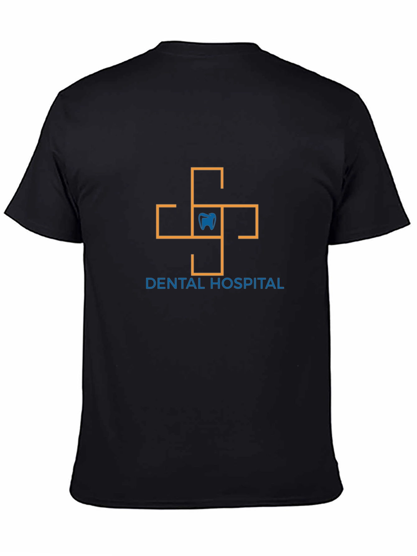 Dental Hospital Graphic Tee - Modern Design Black Shirt