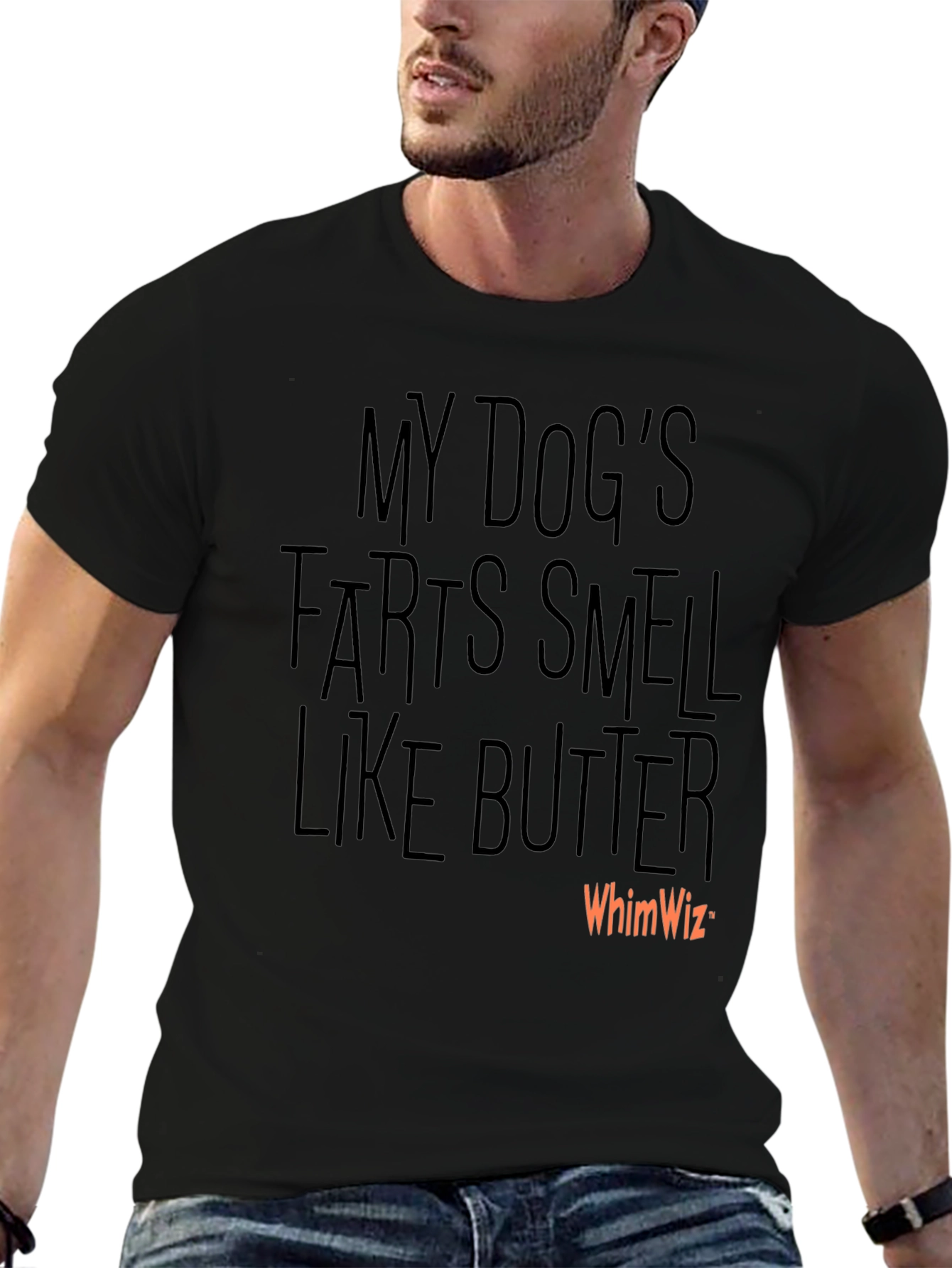 Funny Dog Fart Butter Scent Graphic T-Shirt