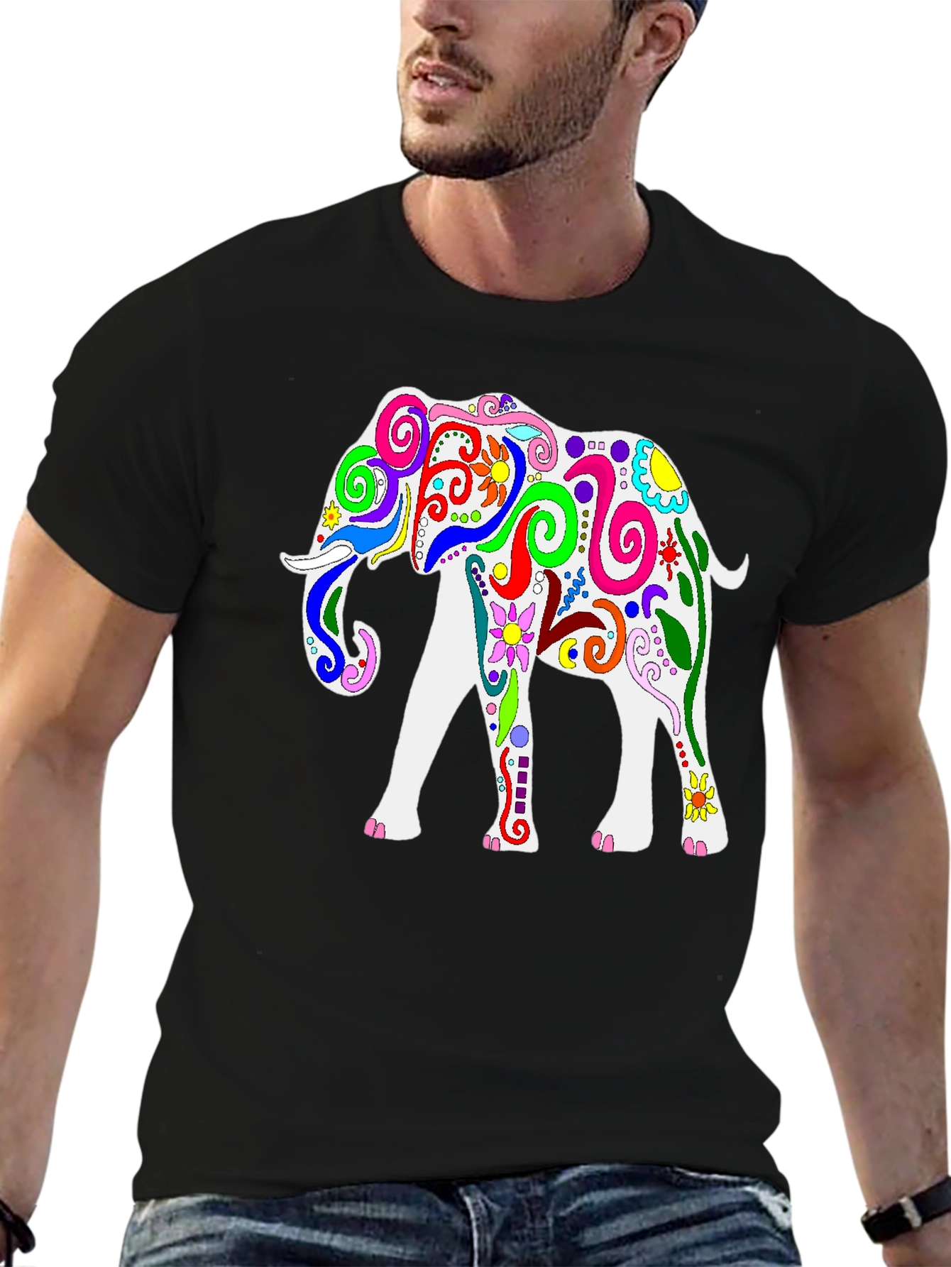 Colorful Elephant Graphic Tee