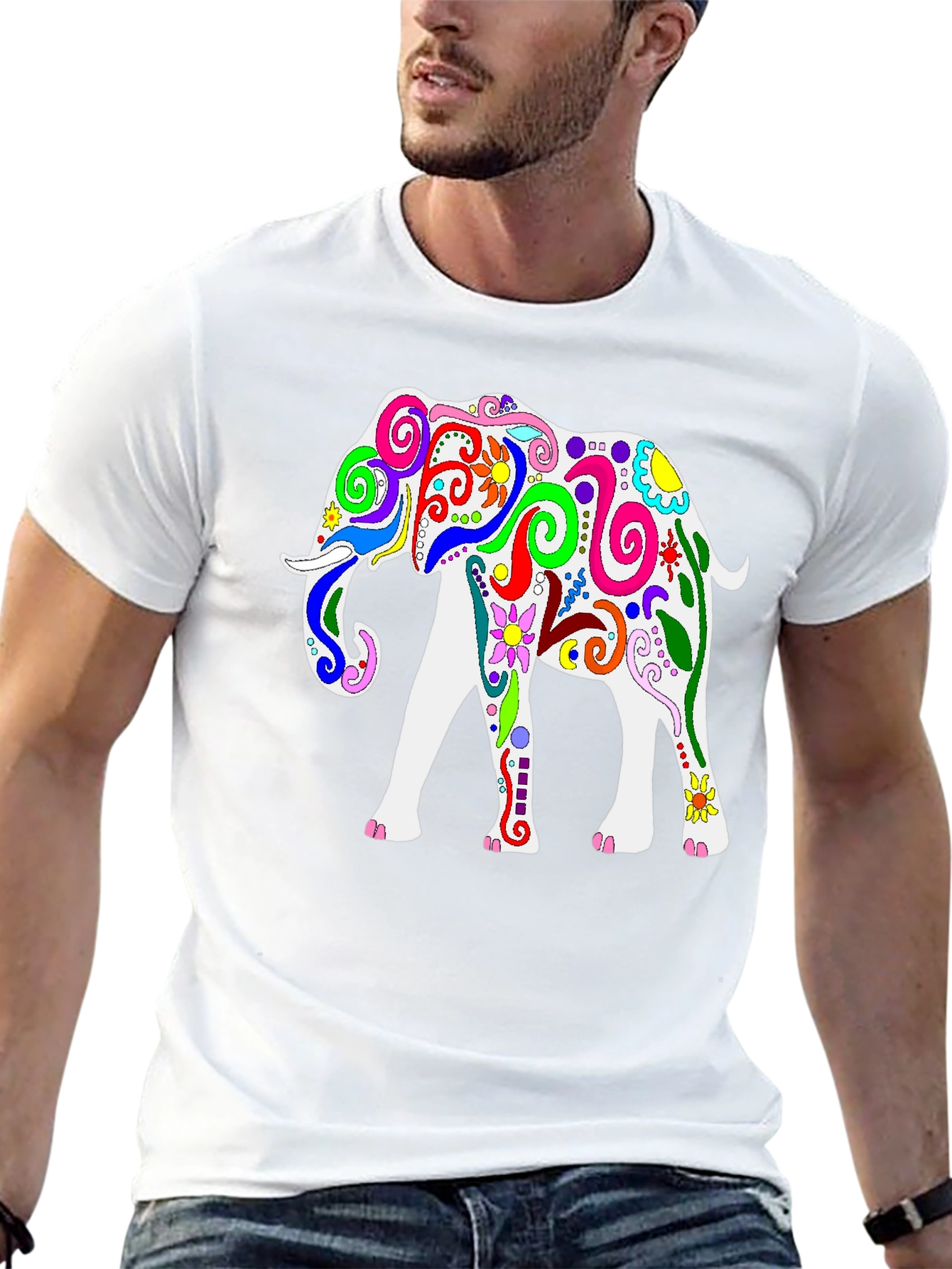 Colorful Elephant Graphic Tee